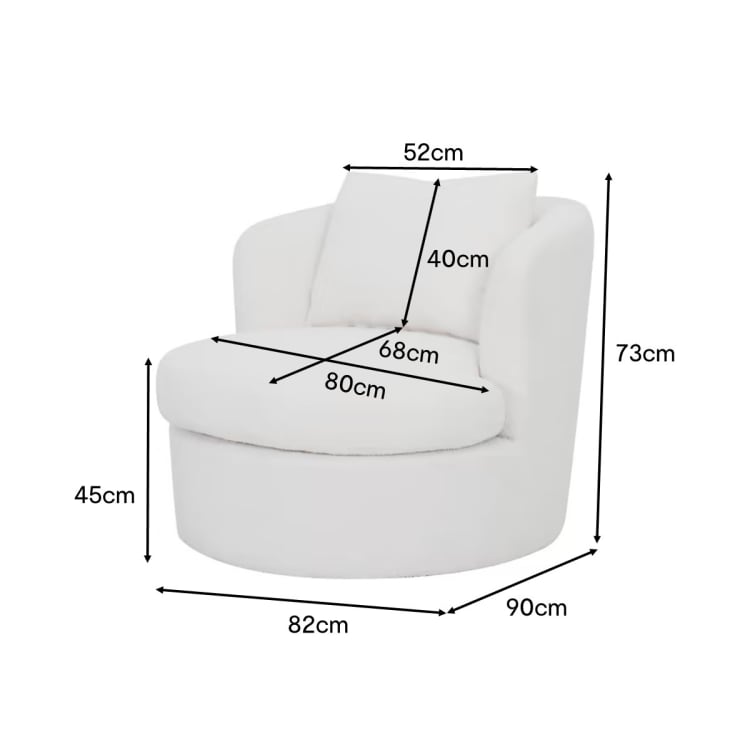 Boucle Swivel Chair Kmart