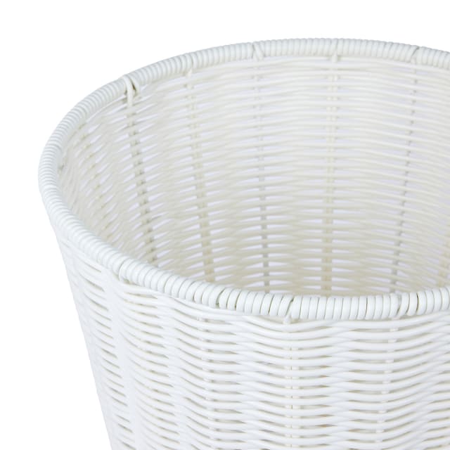 White Rattan Look Waste Bin Kmart