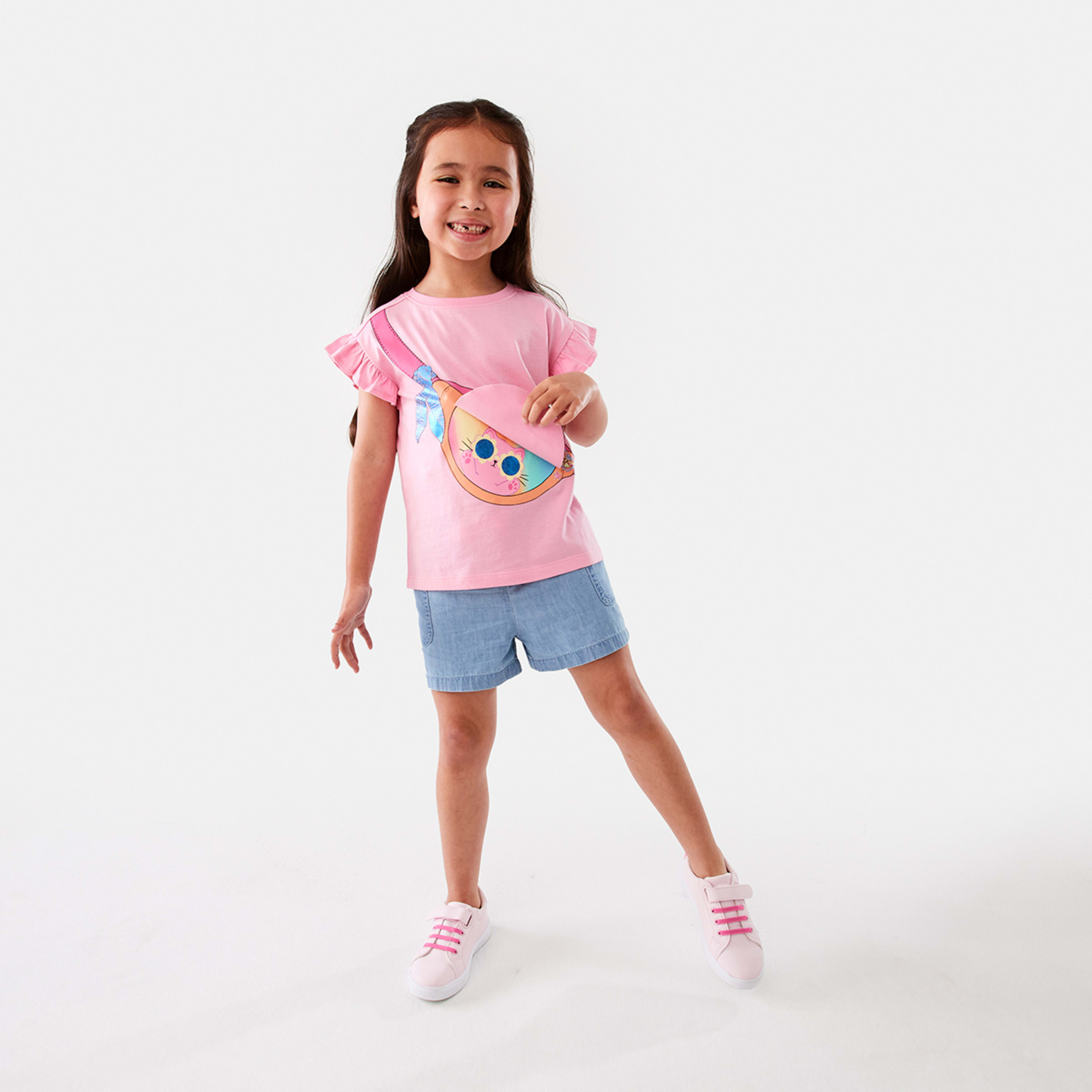 7 Print Flap Novelty T-shirt Pnk Wmelon, 7 of 10