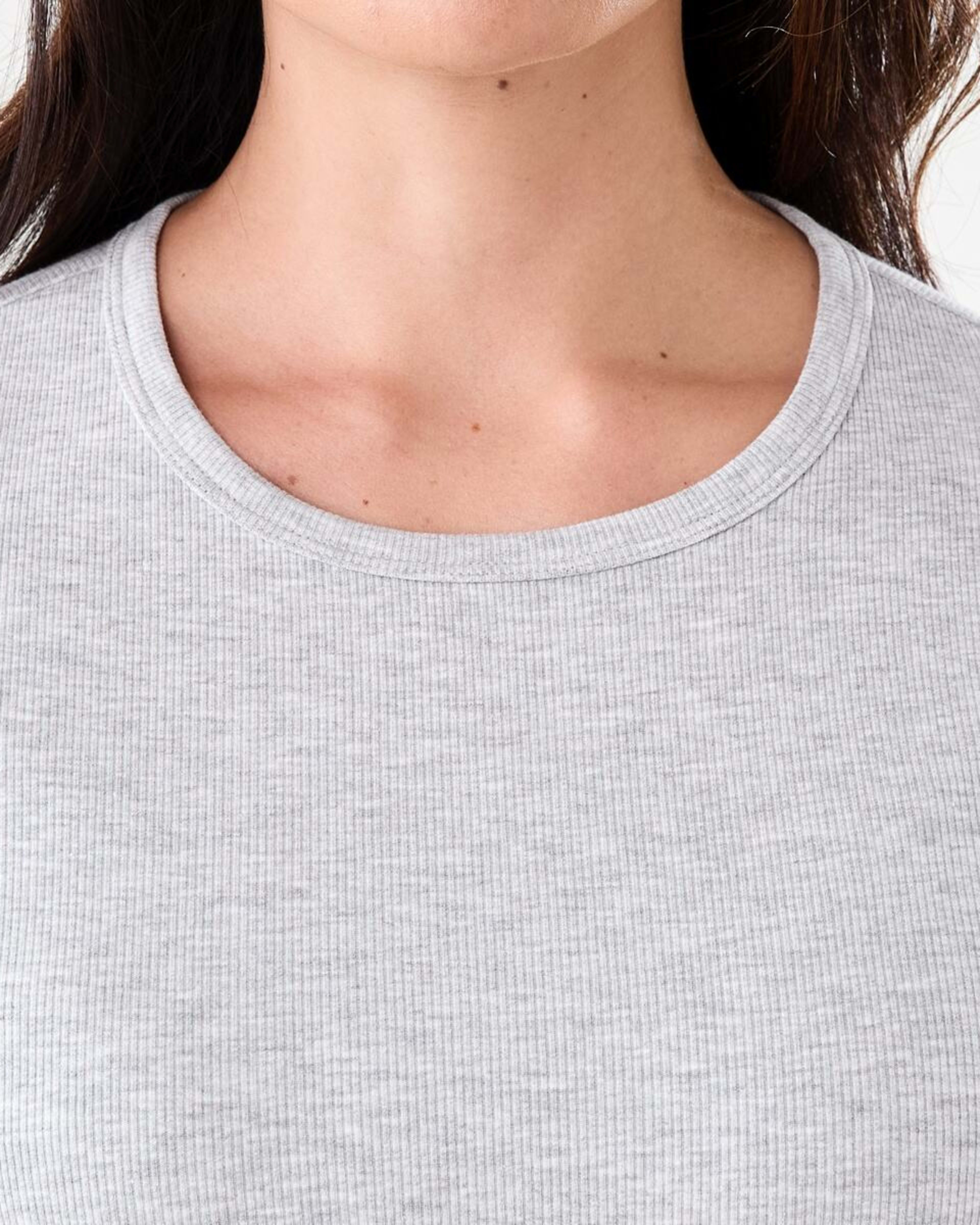 5 Short Sleeve Rib Crew Neck T-shirt SILVER MARLE, 5 of 5