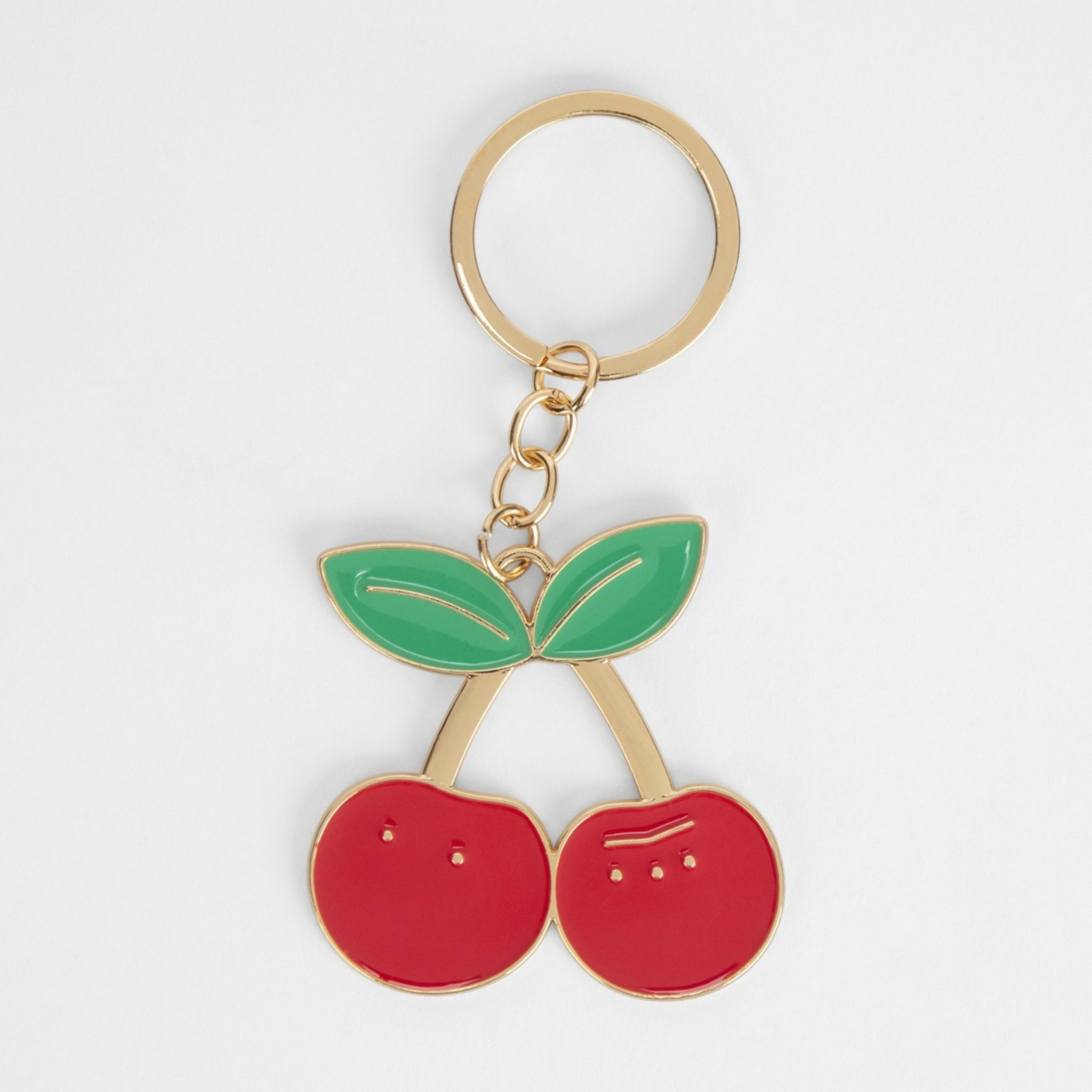 Cherry Keyring - Gold Tone and Red - Kmart