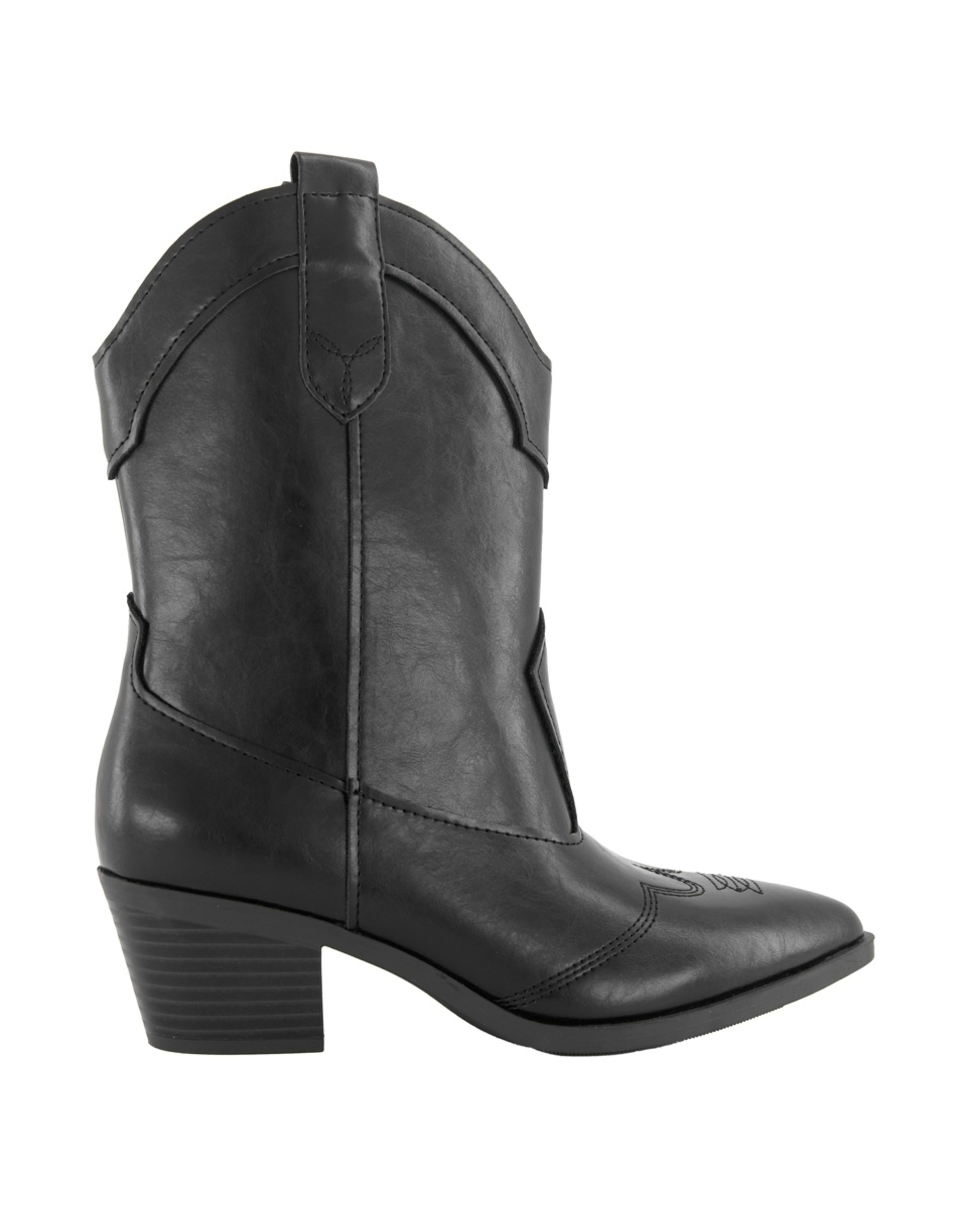1 Long Cowboy Boots Black