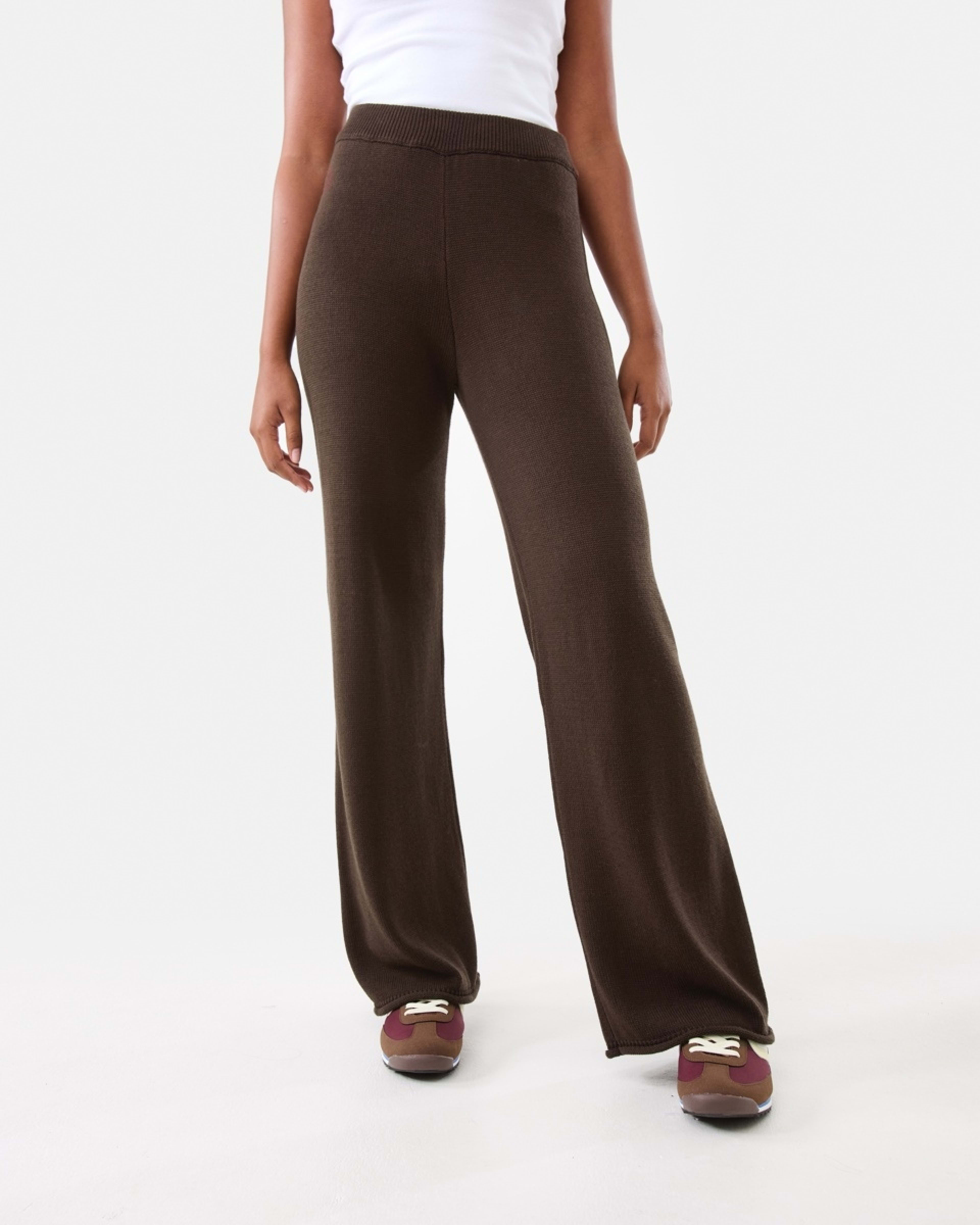 1 Rolled Up Hem True Knit Pants Melt Brown