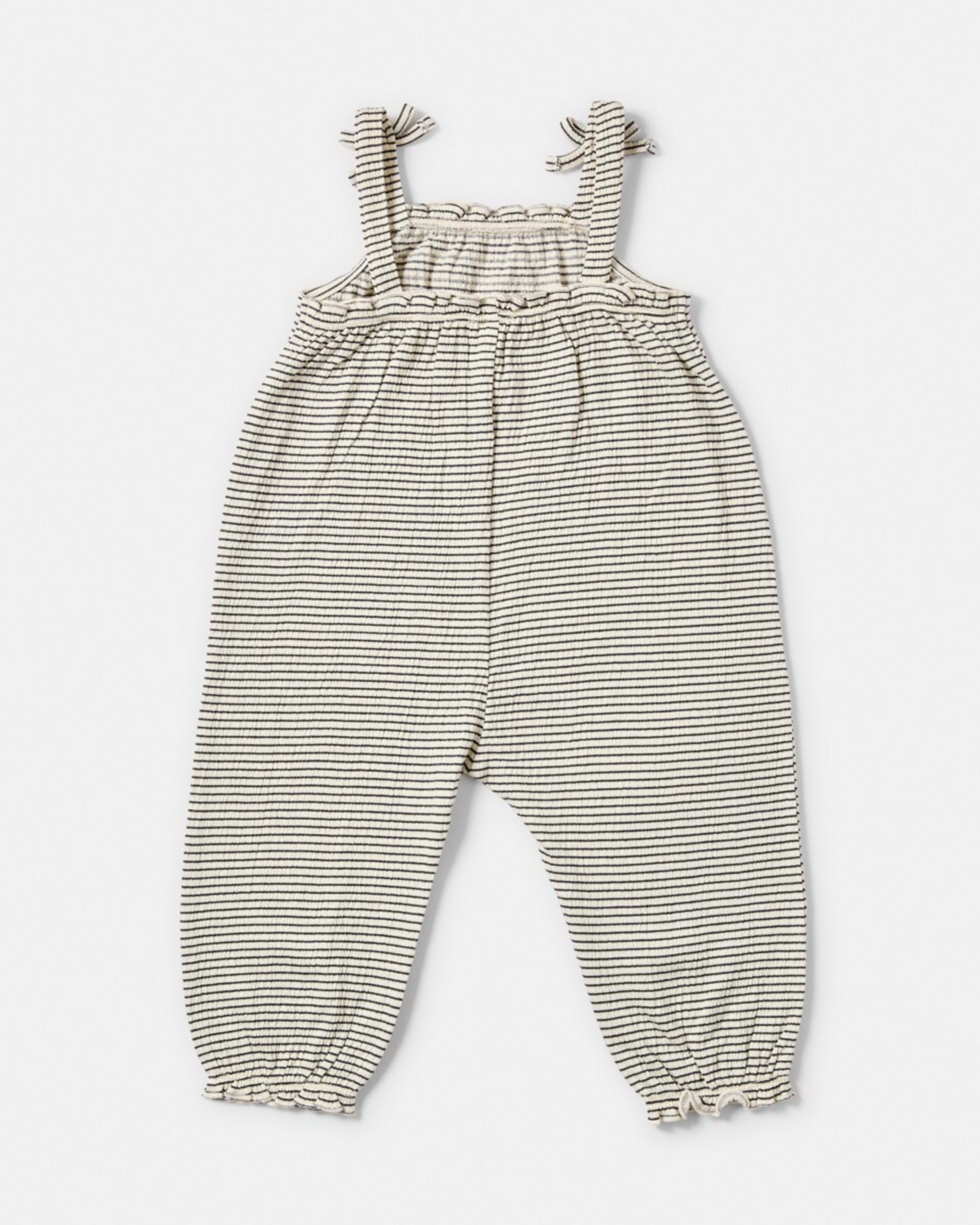 2 Long Leg Crinkle Romper CREAM STRIPES, 2 of 3