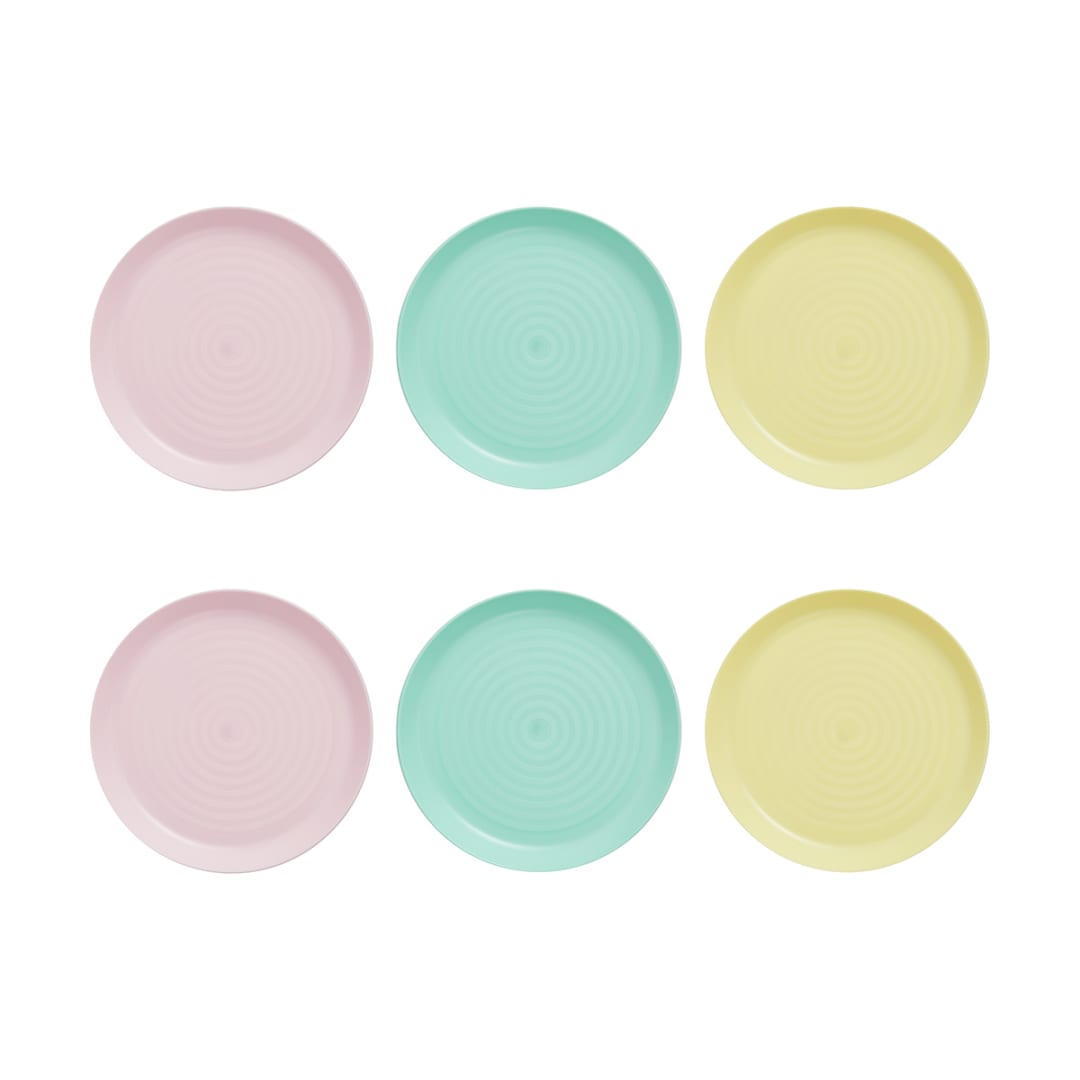 6 Pack Pastel Plates Kmart