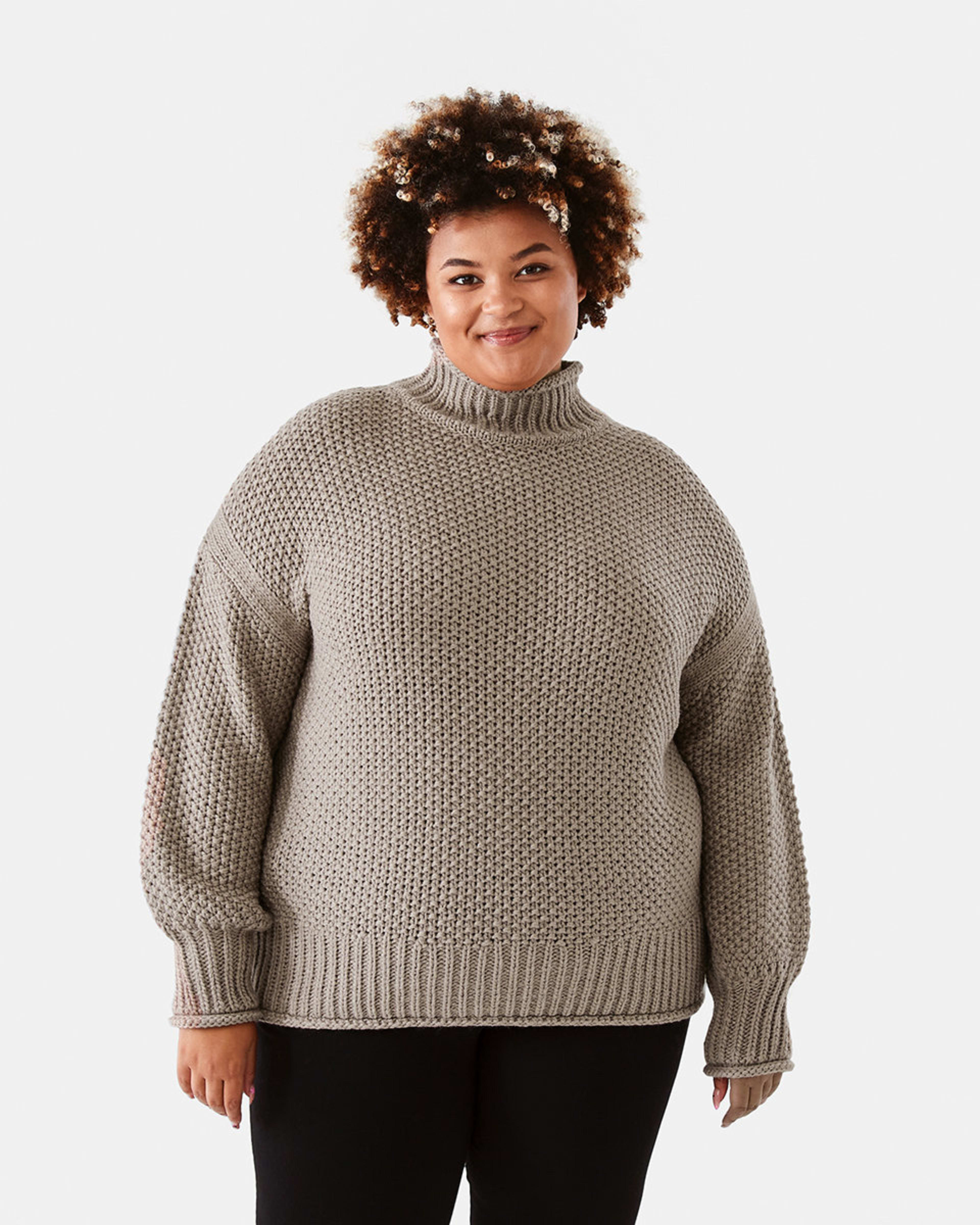 Curve Cosy Funnel Neck Knit Jumper Kmart