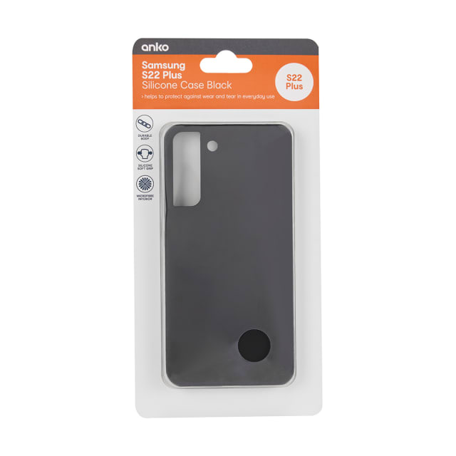 Samsung S22 Plus Silicone Case Black Kmart