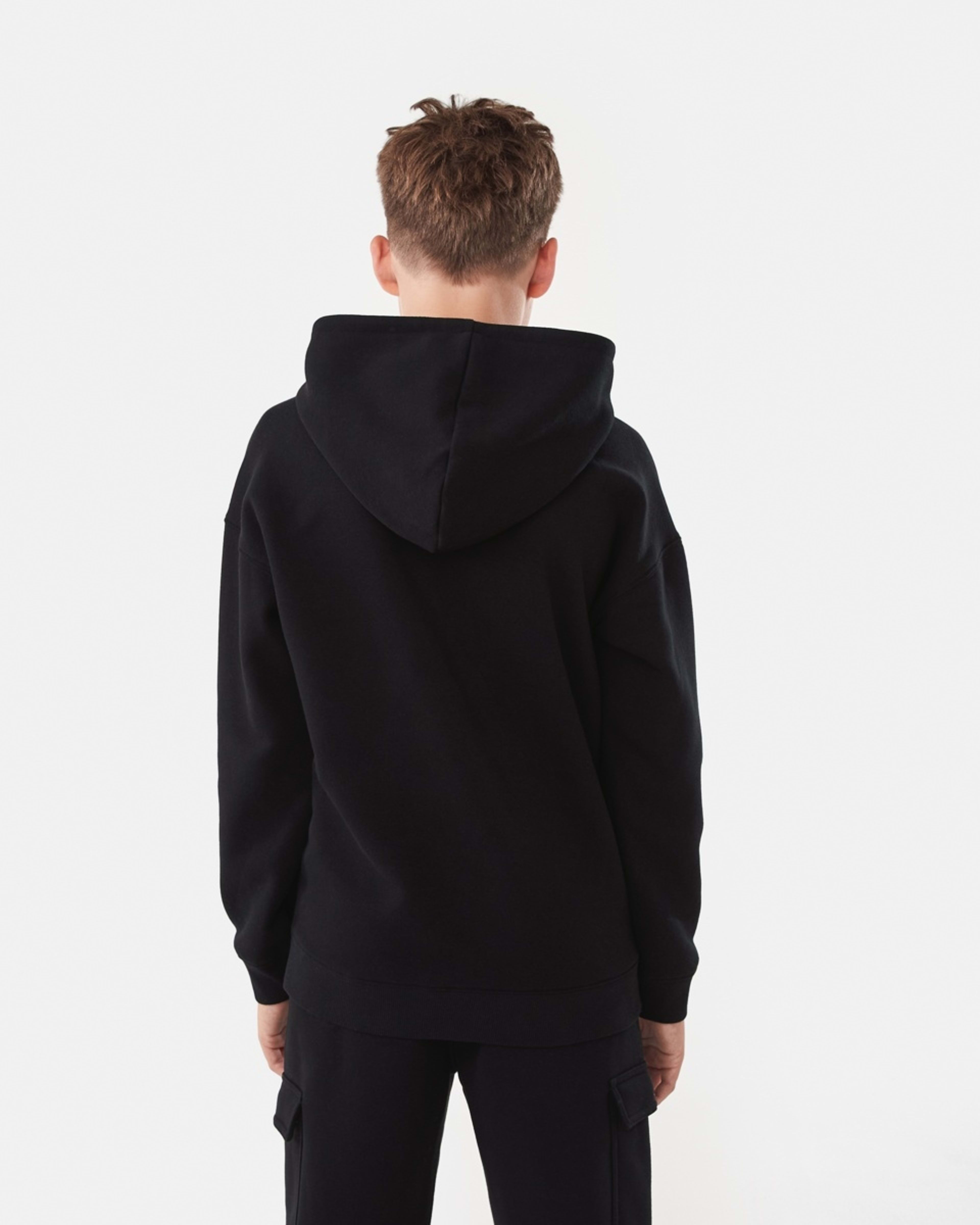 2 Oversized Hoodie With Pocket Black, 2 of 10