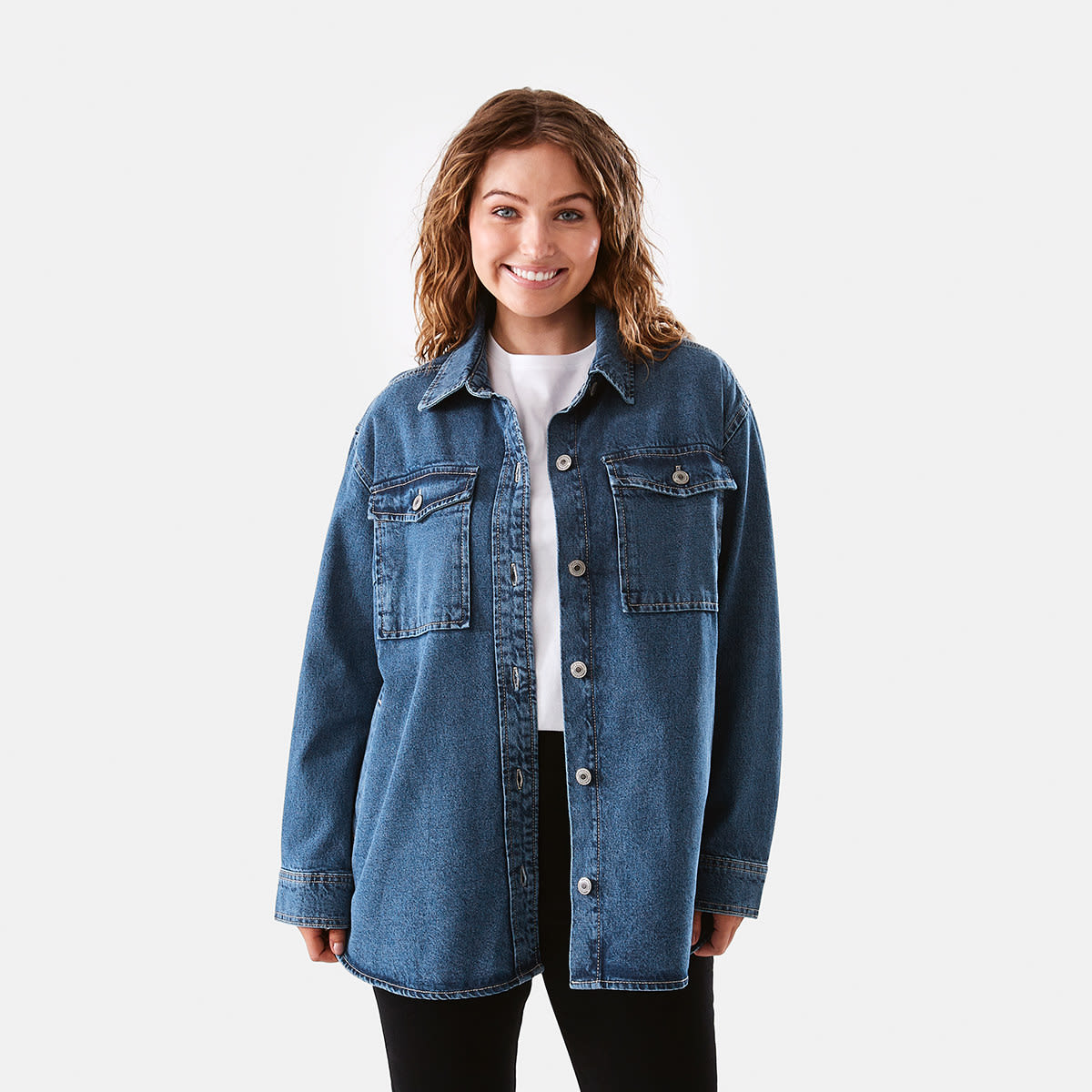 Denim Shacket - Kmart