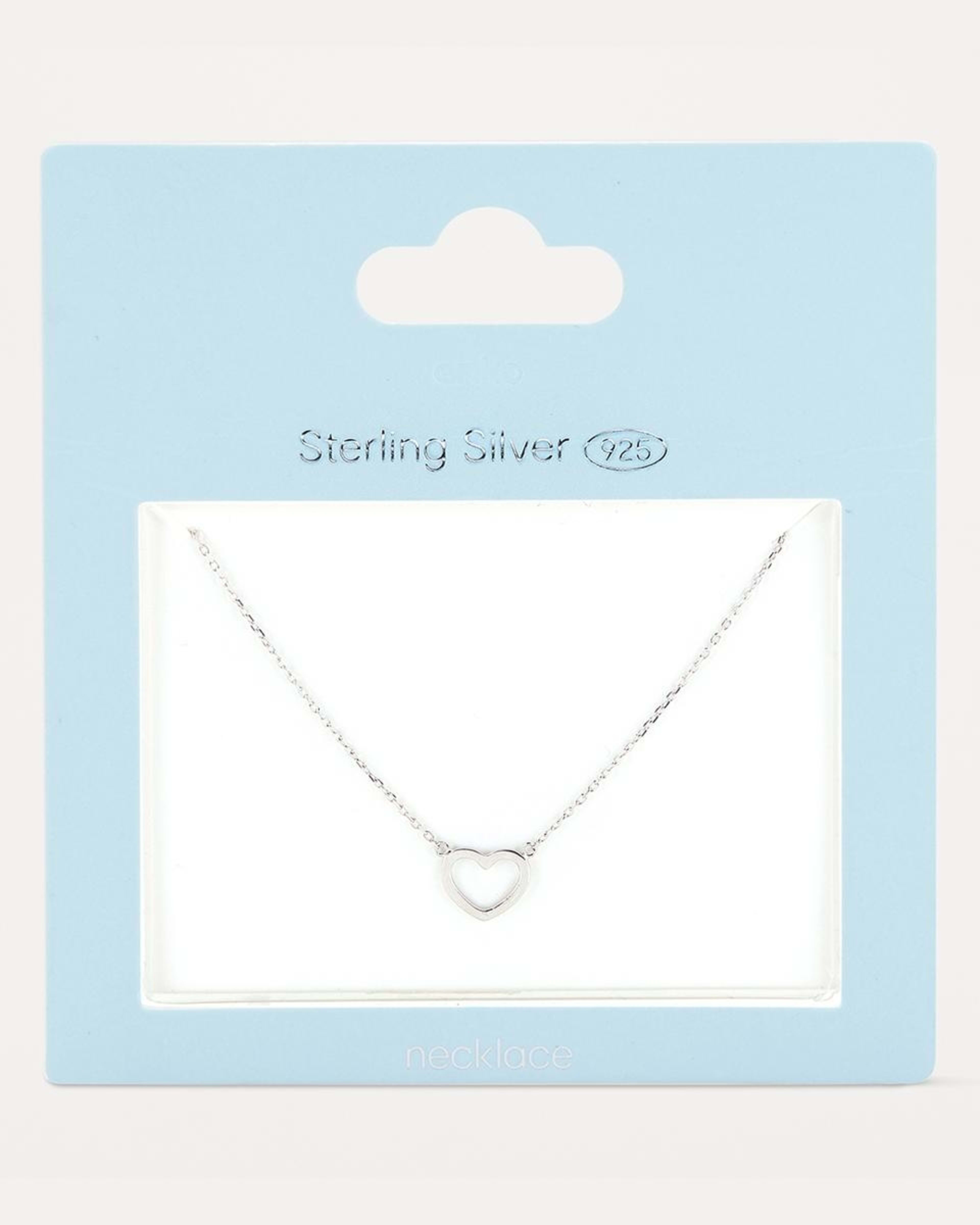4 Sterling Silver Heart Necklace Silver, 4 of 4
