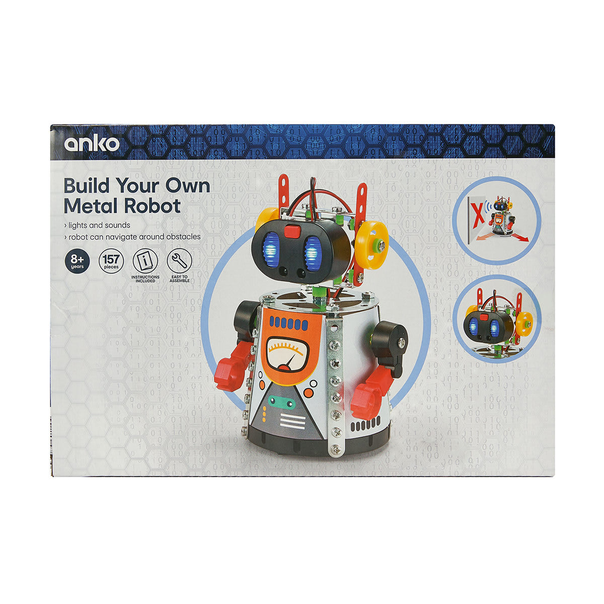 157 Piece Build Your Own Metal Robot Kmart