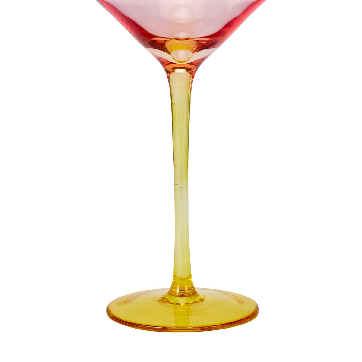 4 Two Tone Pink and Yellow Wine Glasses Kmart