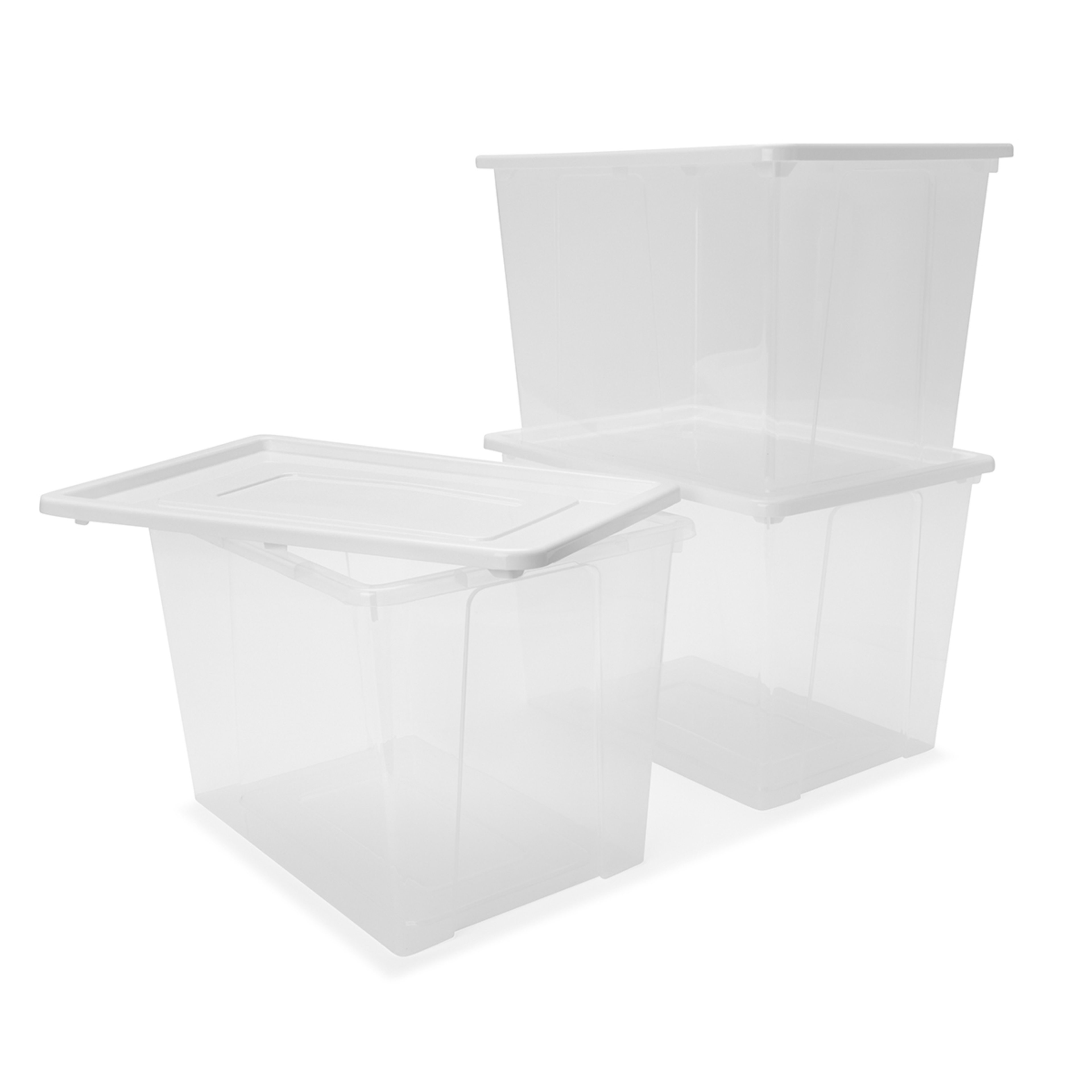 2 Set of 3 20L Storage Box with Lid, 2 of 5