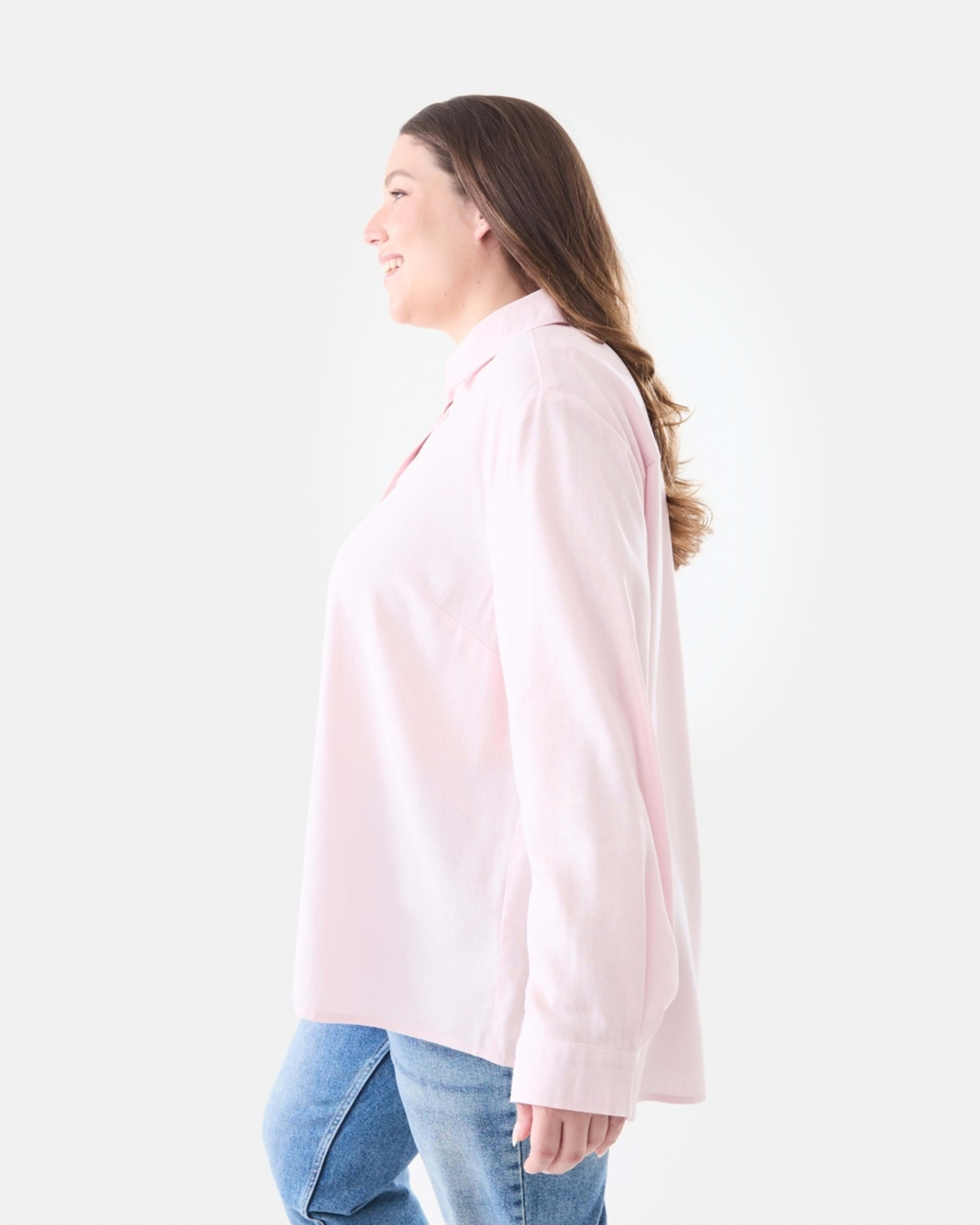 2 Curve Long Sleeve Shirt Soft Pink, 2 of 5