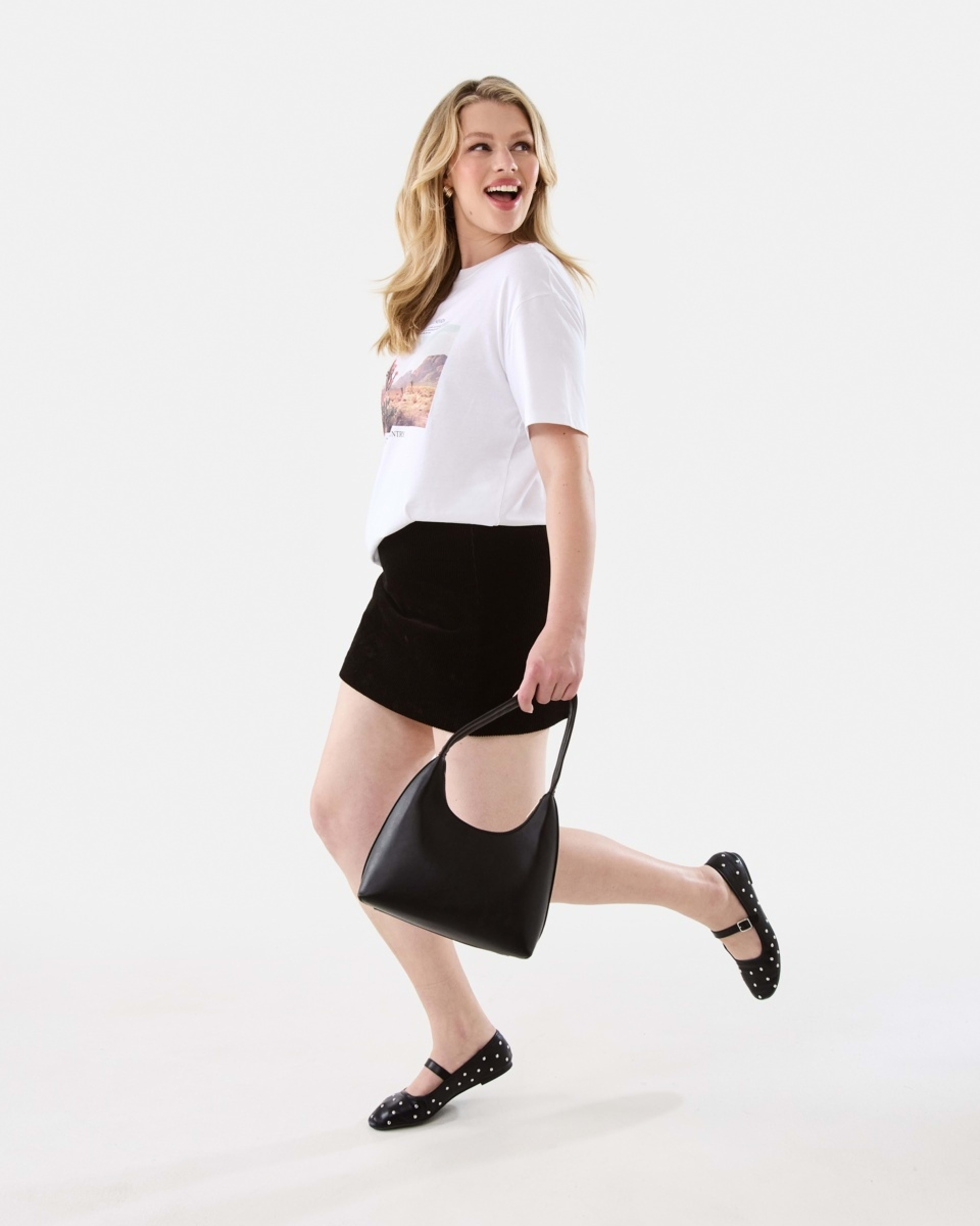 6 Corduroy Mini Skirt Black, 6 of 6