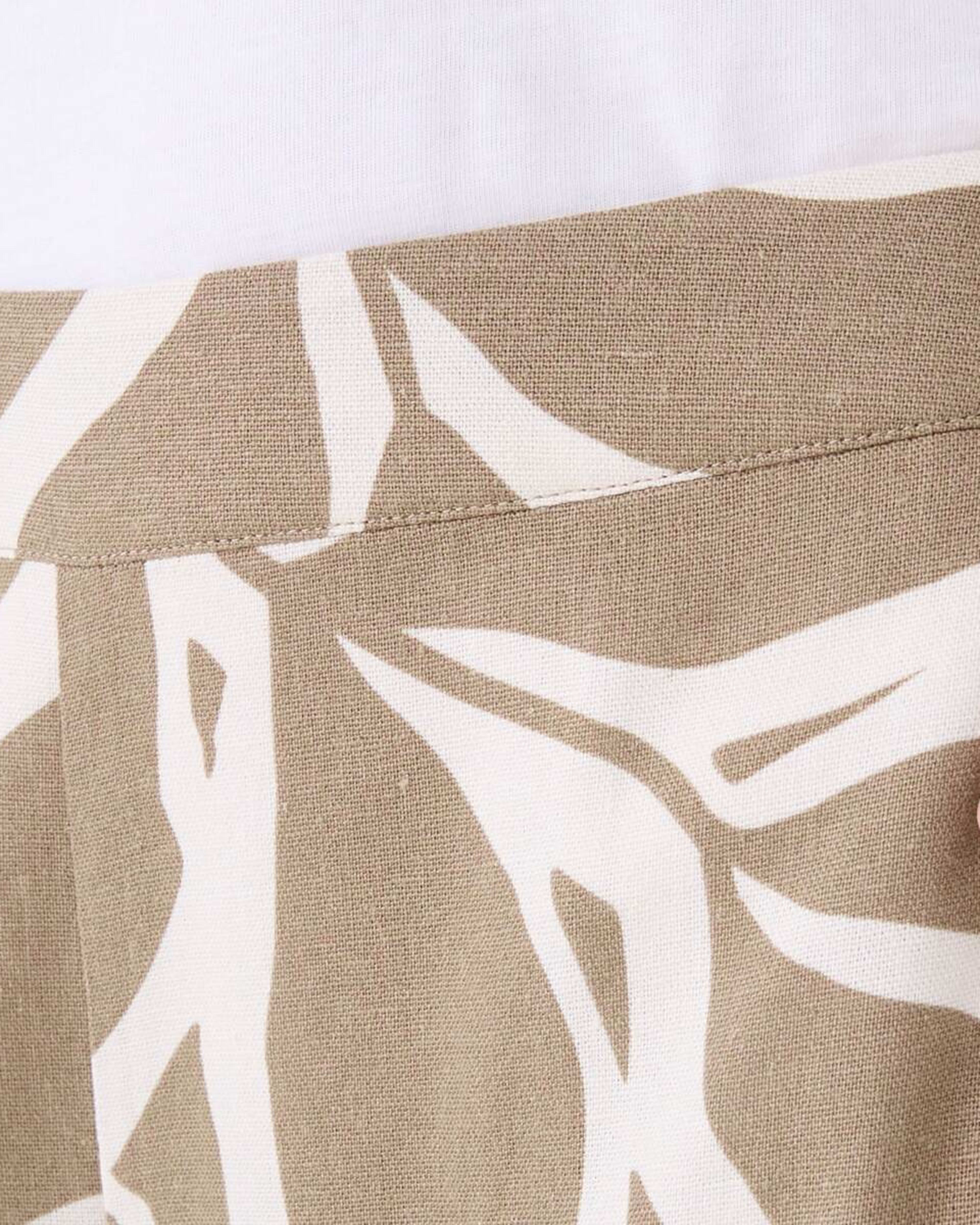 5 Textured Wide Leg Pants LEAVES CARIBOU, 5 of 5
