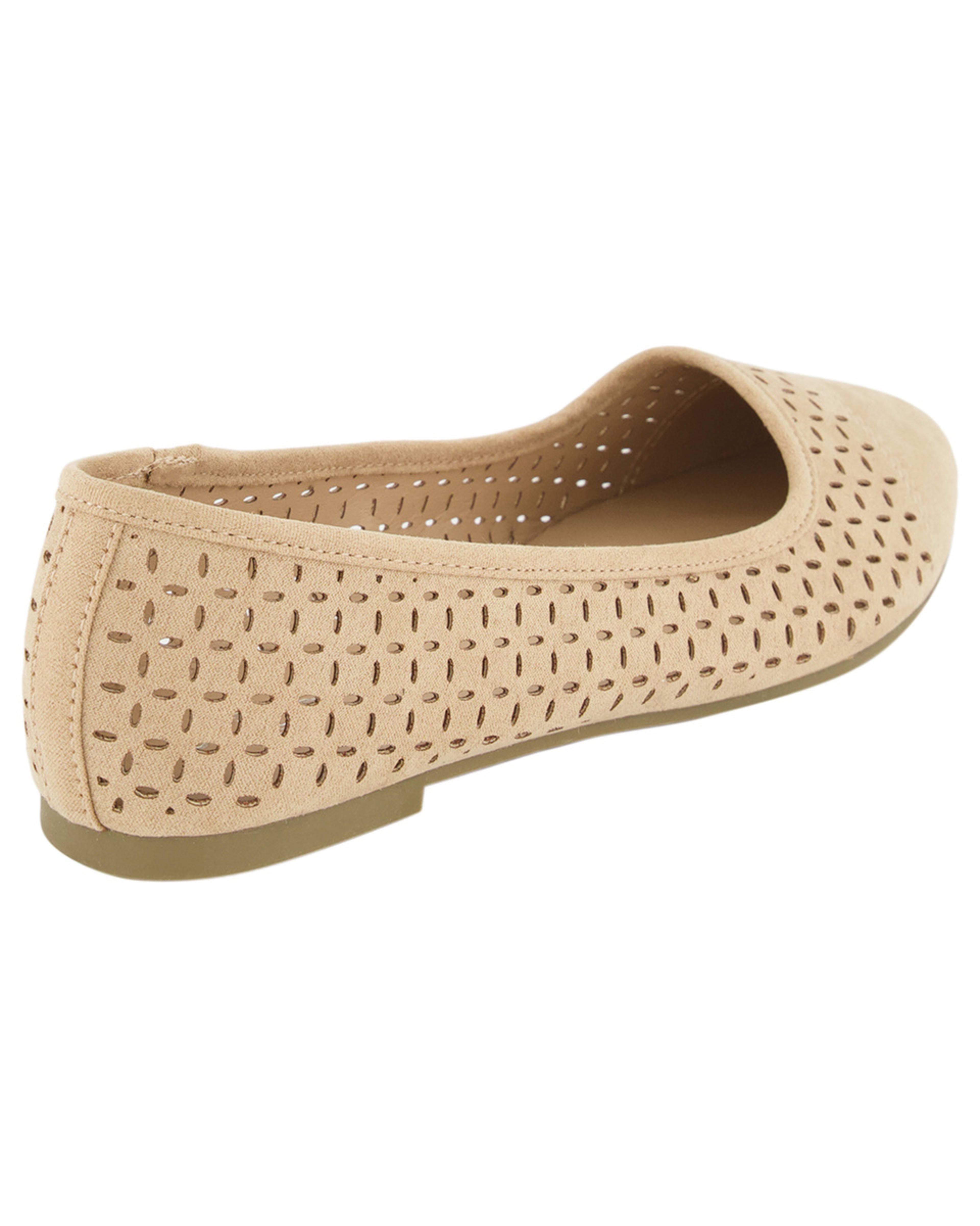 4 Laser Cut Ballet Flats Sandstone, 4 of 5