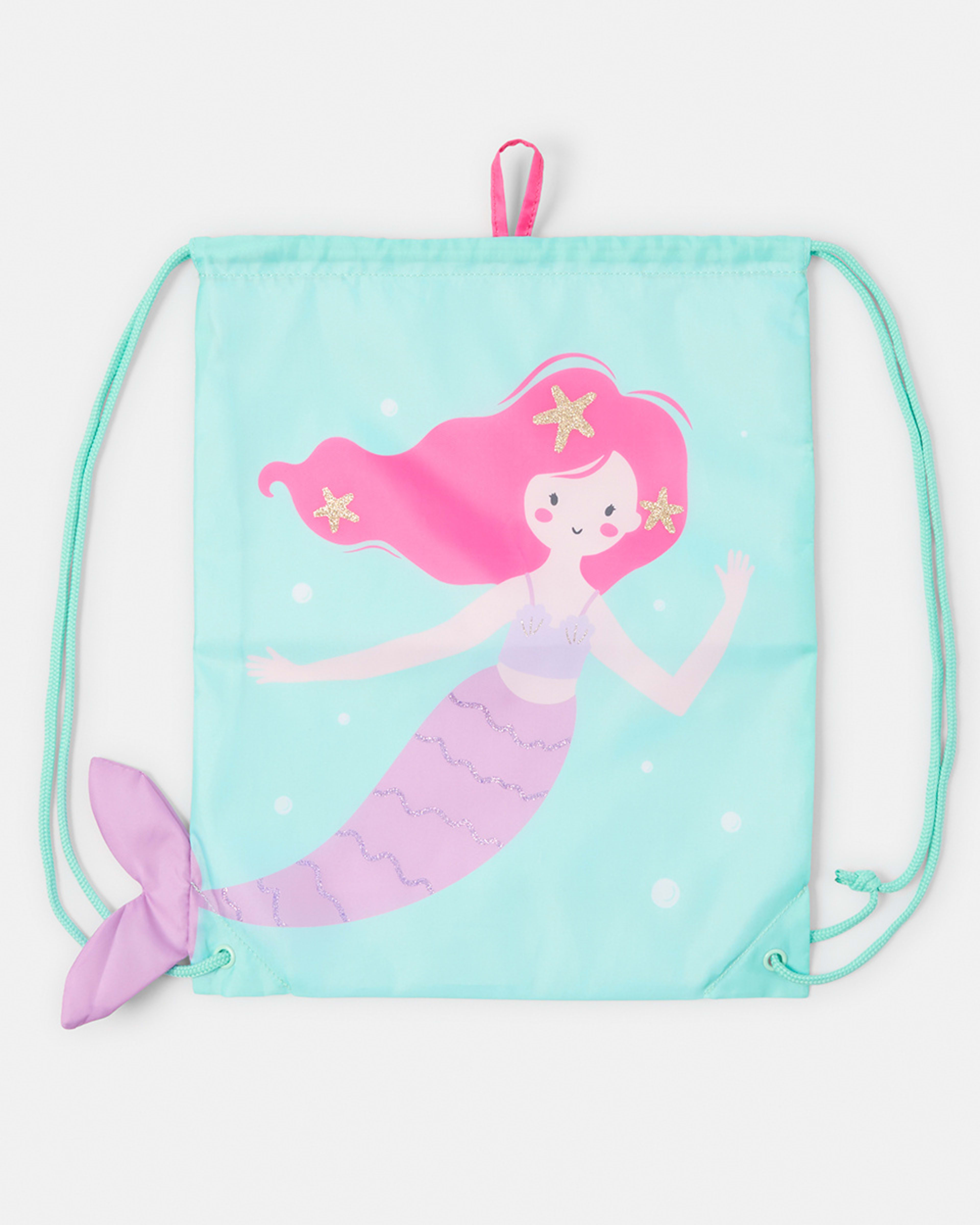 1 Novelty Drawstring Bag Novelty Mermaid Gem Blue, 1 of 4