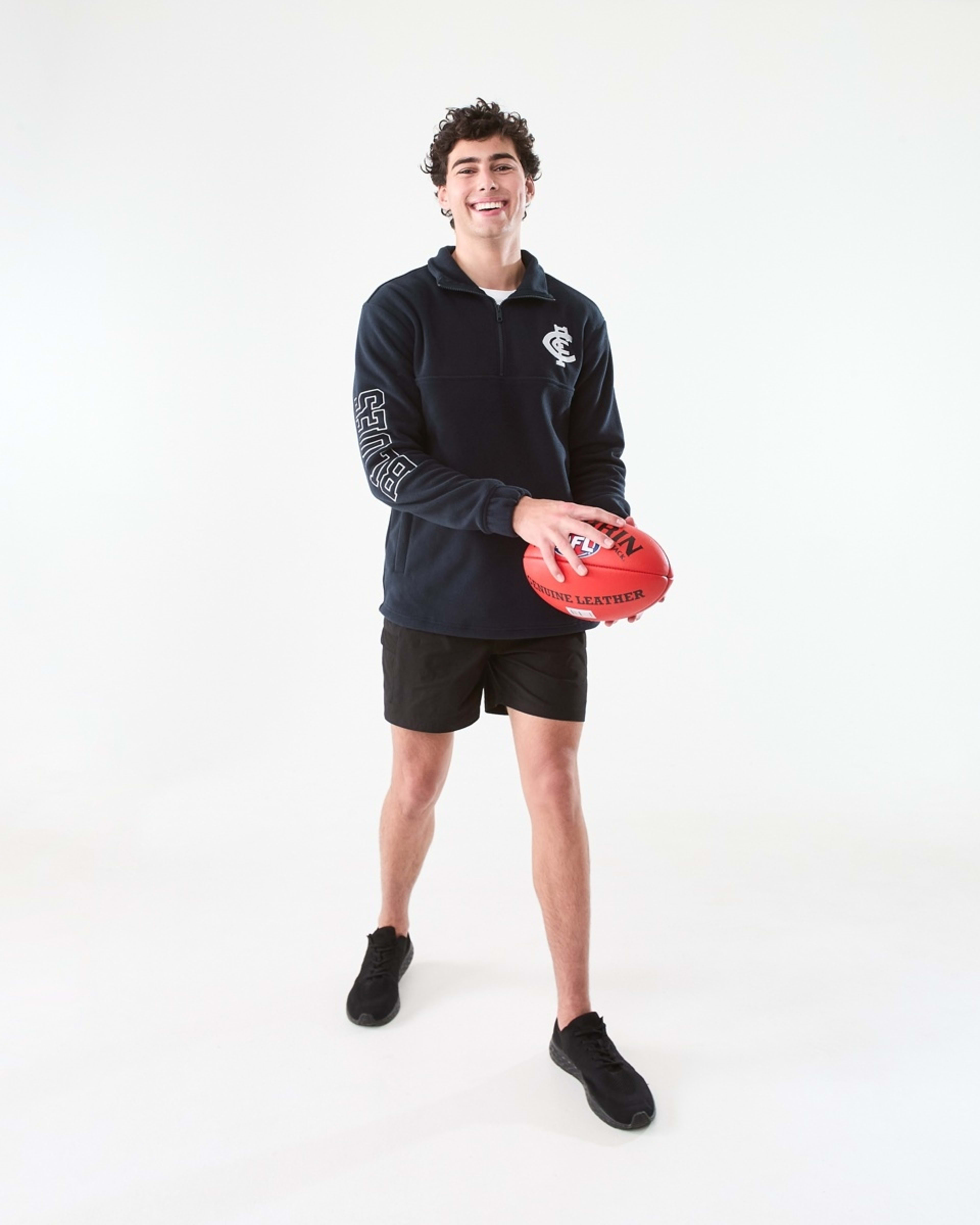 1 Official AFL Adult Polar Fleece Top Carlton