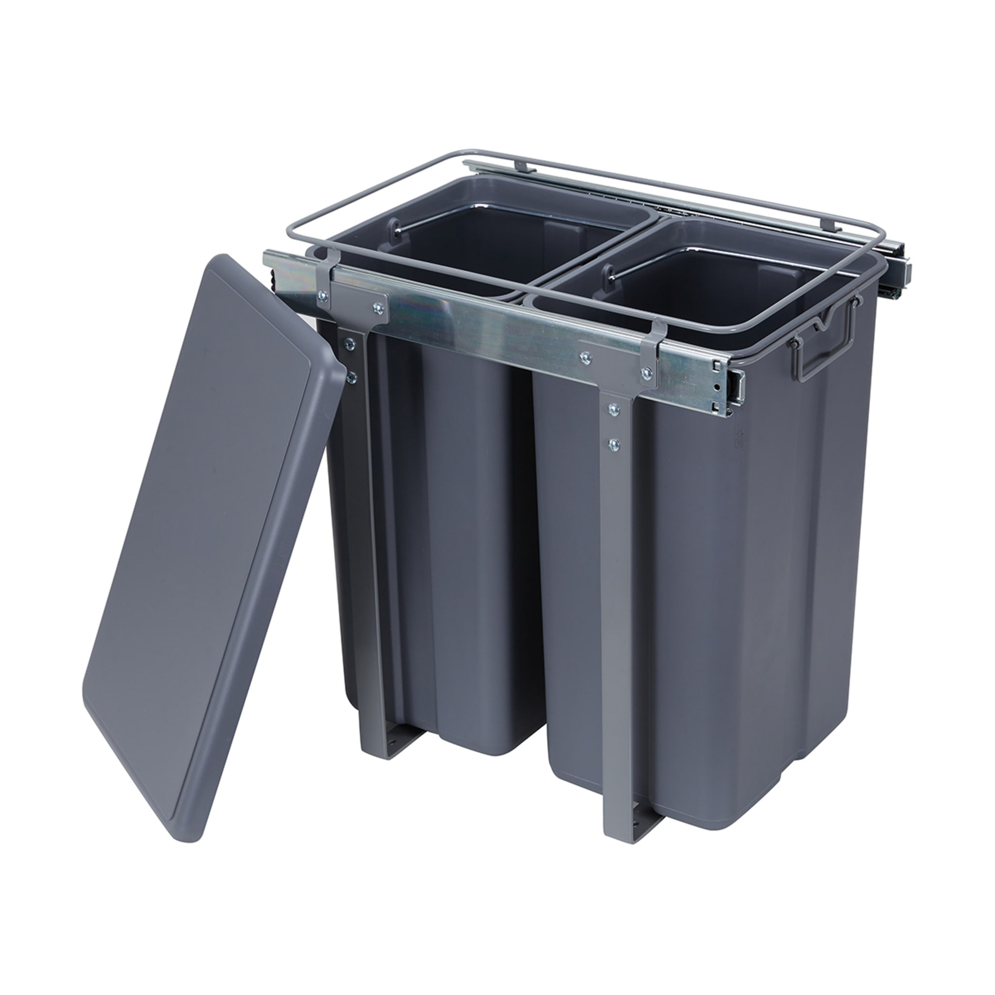 2 Section Under the Sink Pull Out Bin Kmart