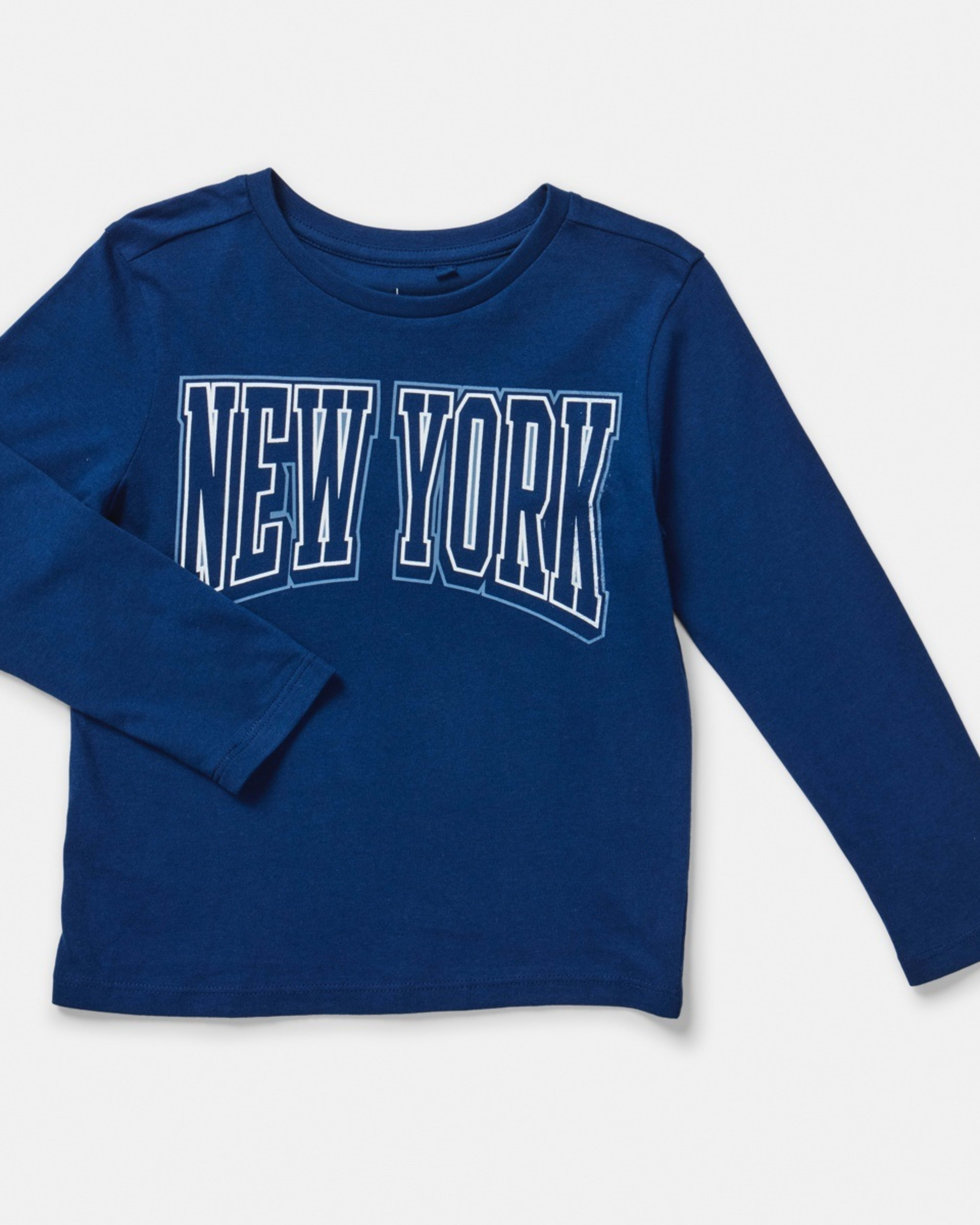 7 Long Sleeve Print T-shirt Blu Varsty, 7 of 8