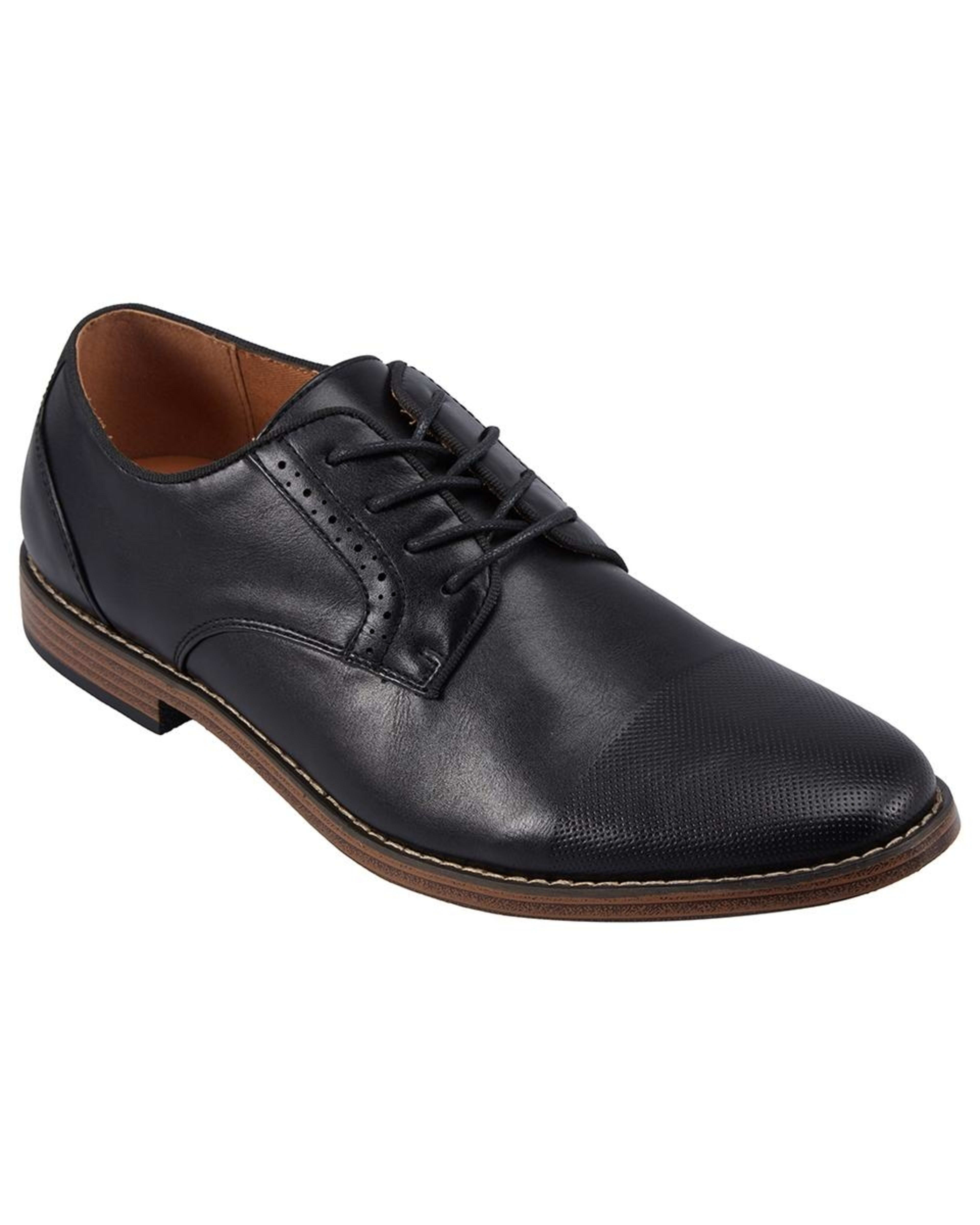 1 Burnished Toe Dress Shoes Black