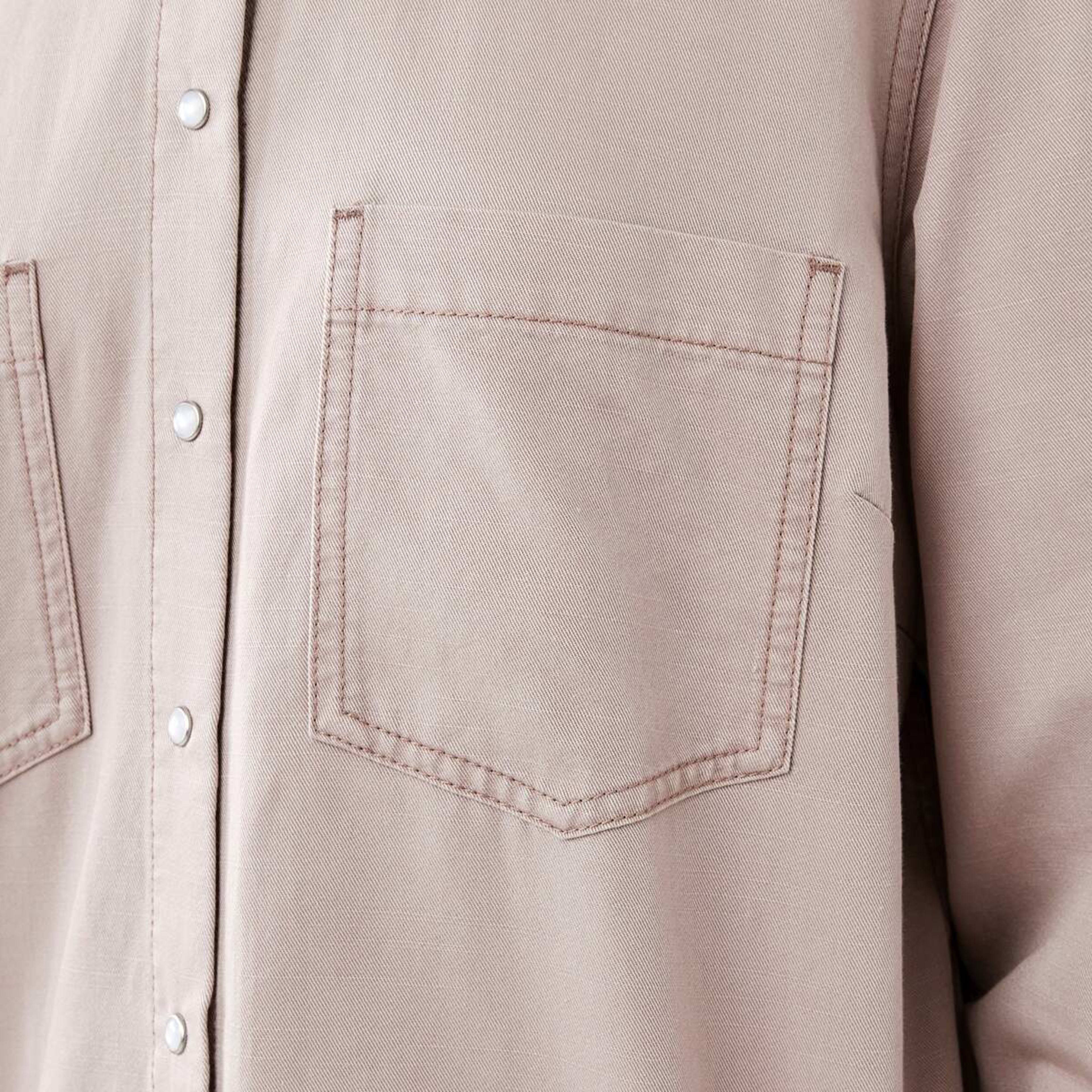 6 Long Sleeve Cotton Slub Shirt Storm Pnk, 6 of 7