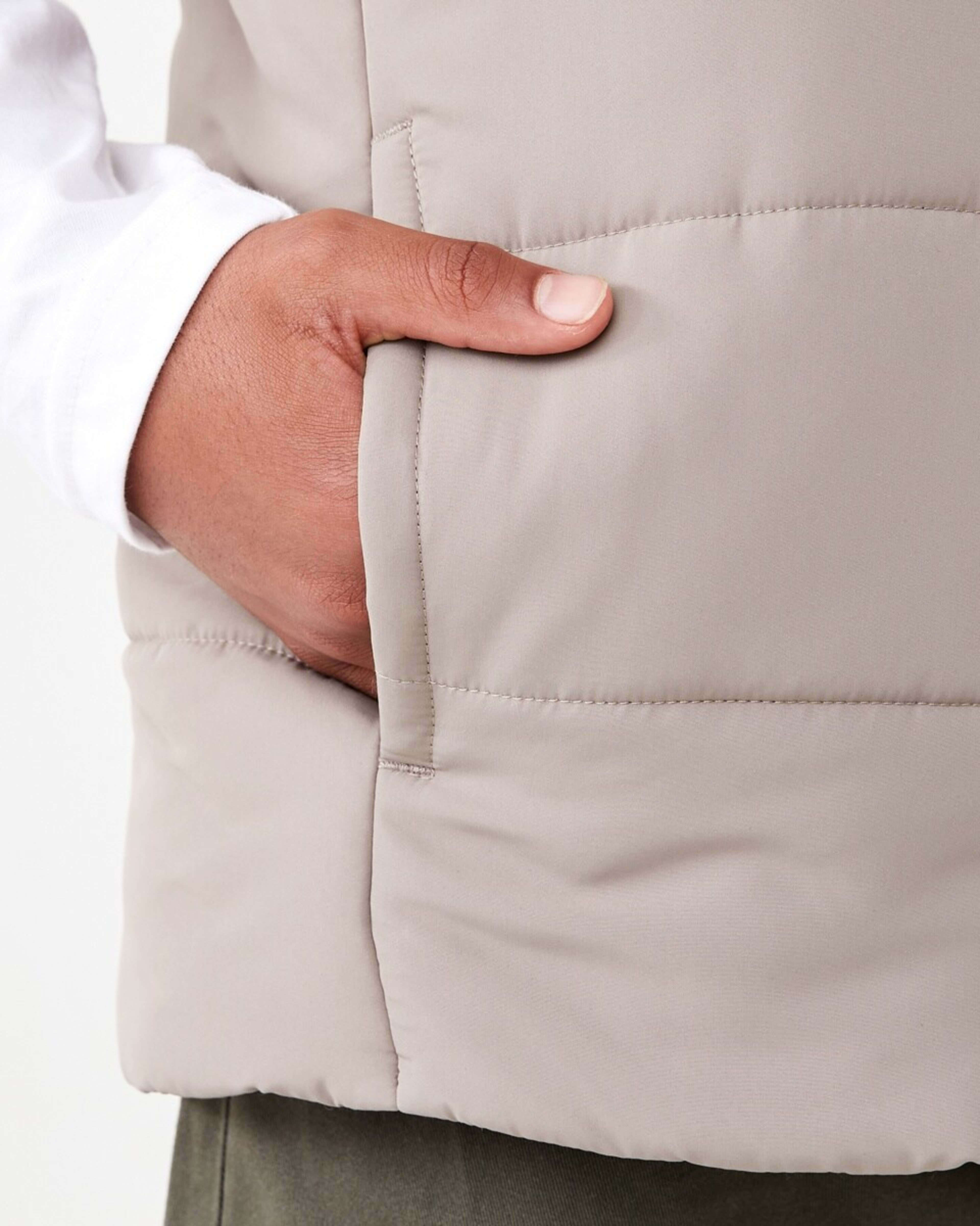 6 Basic Puffer Vest Moon Rock, 6 of 10