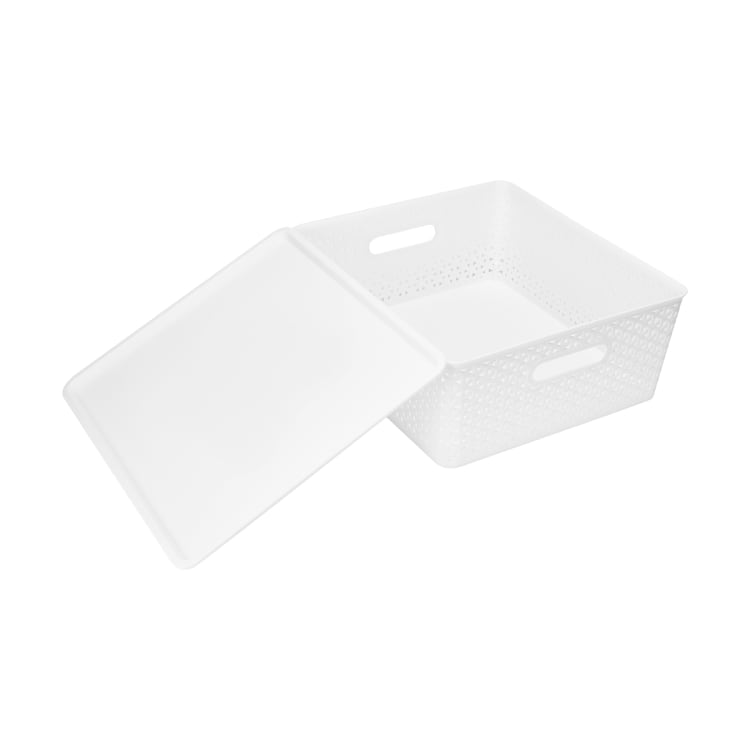 Storage Container with Lid Flat, White Kmart