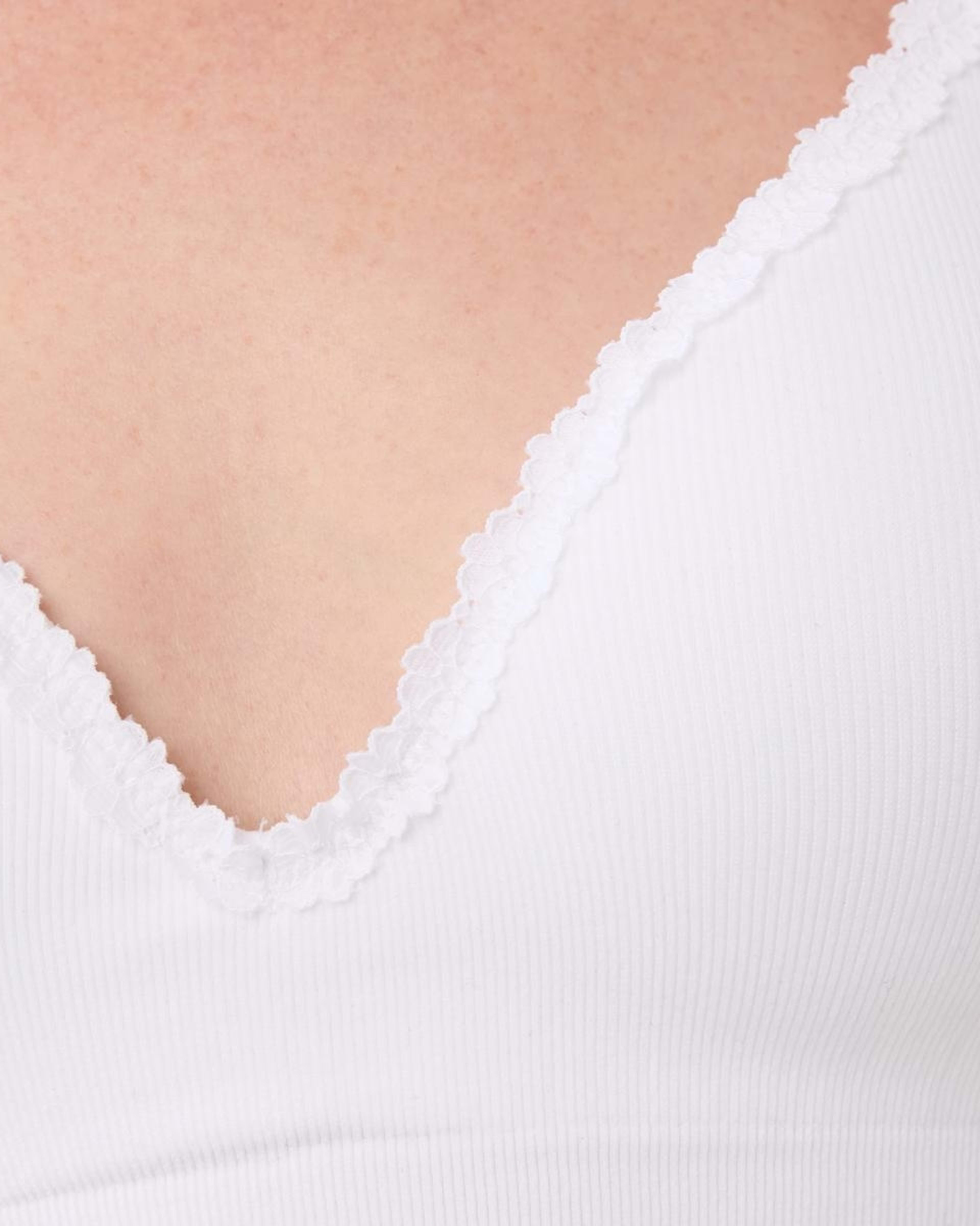 5 Wirefree Seamfree Lace Trim Push Up Bra WHITE, 5 of 5