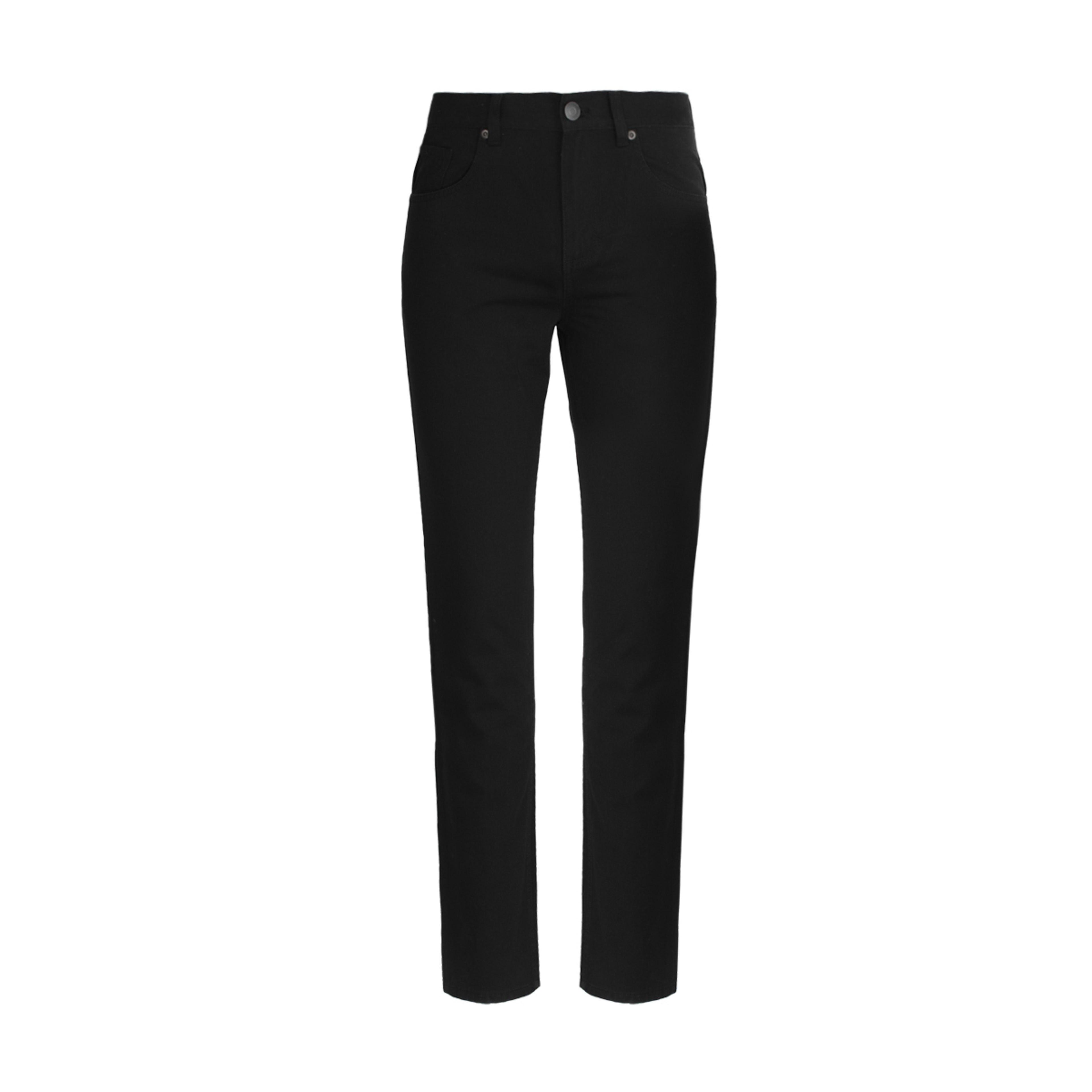 6 Regular Straight Coloured Jeans Solid Black, 6 of 6