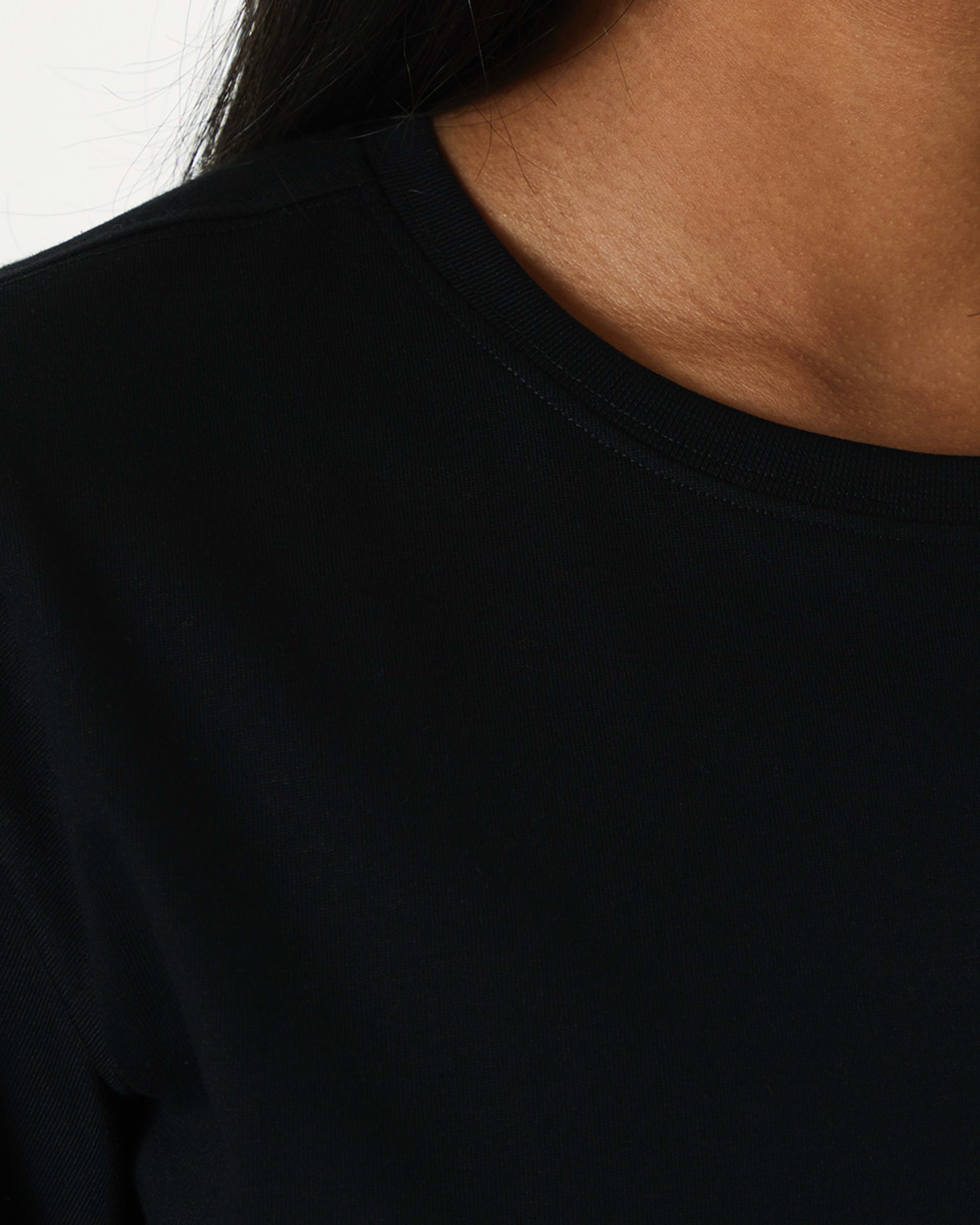 4 Short Sleeve Plain T-shirt BLACK, 4 of 8