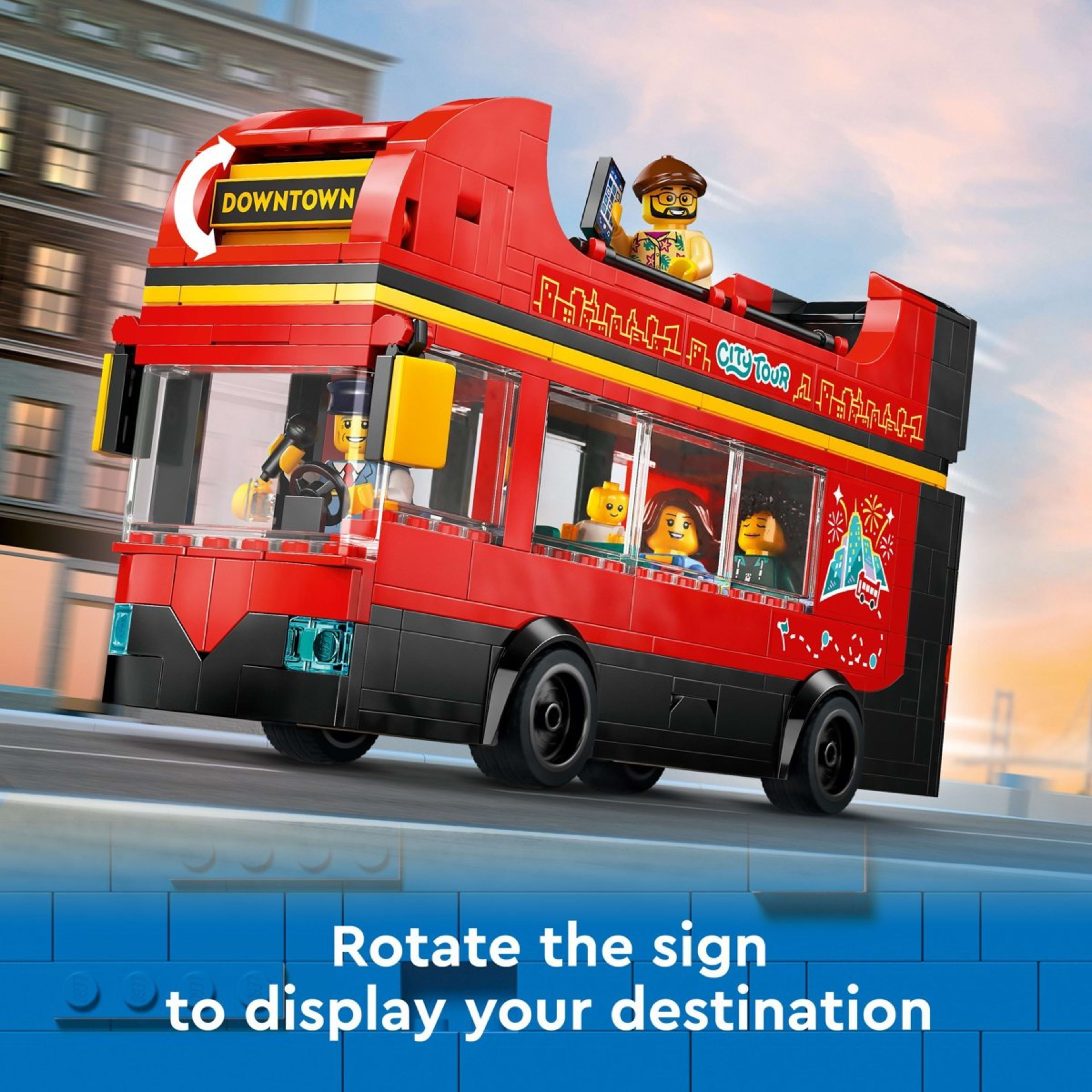 6 LEGO City Great Vehicles Red Double-Decker Sightseeing Bus 60407, 6 of 10