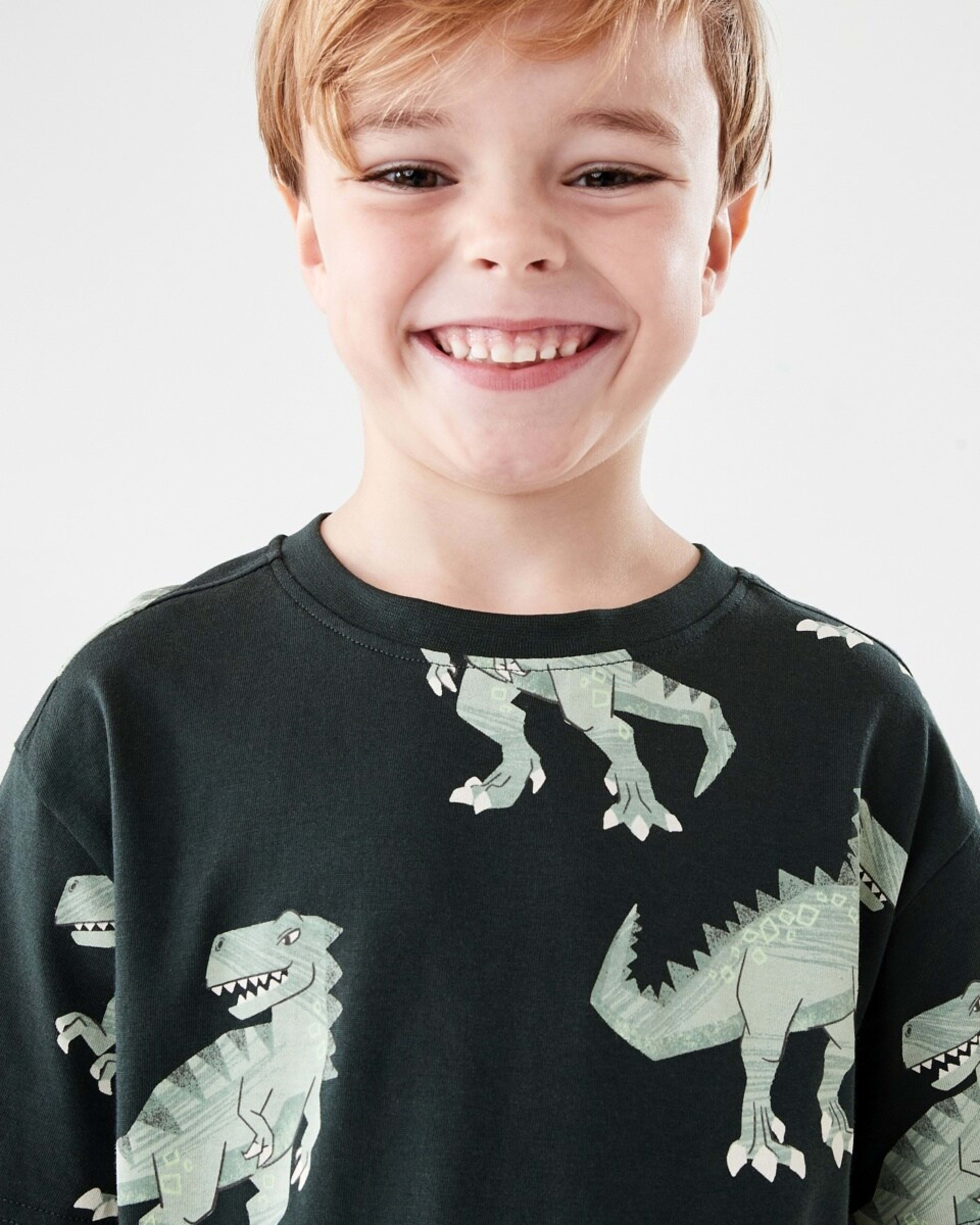 3 All Over Print T-shirt DINO DUDES WOODLAND GREY, 3 of 6