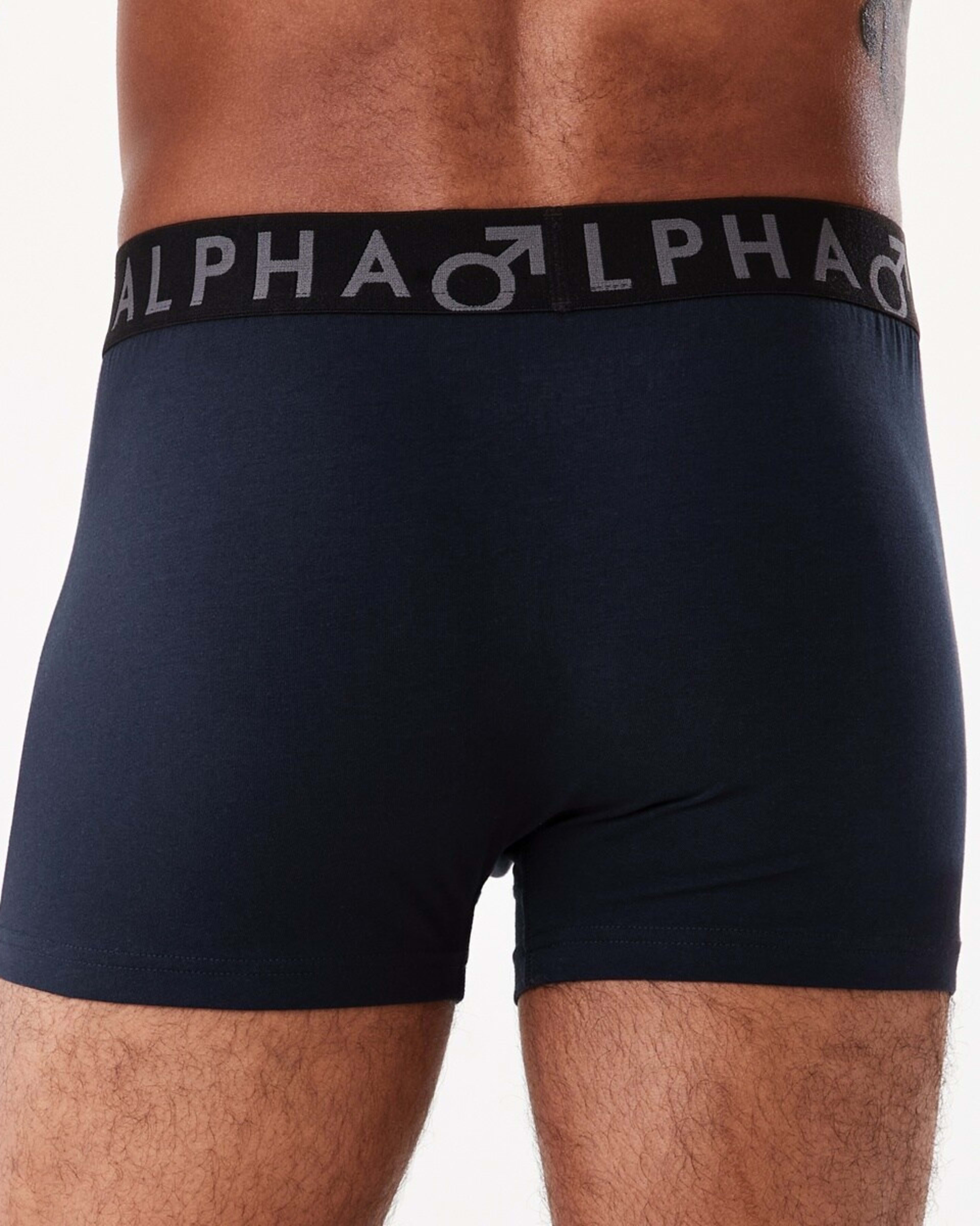 6 3 Pack Fly Front Plain Trunks DARKER BLUE, 6 of 7