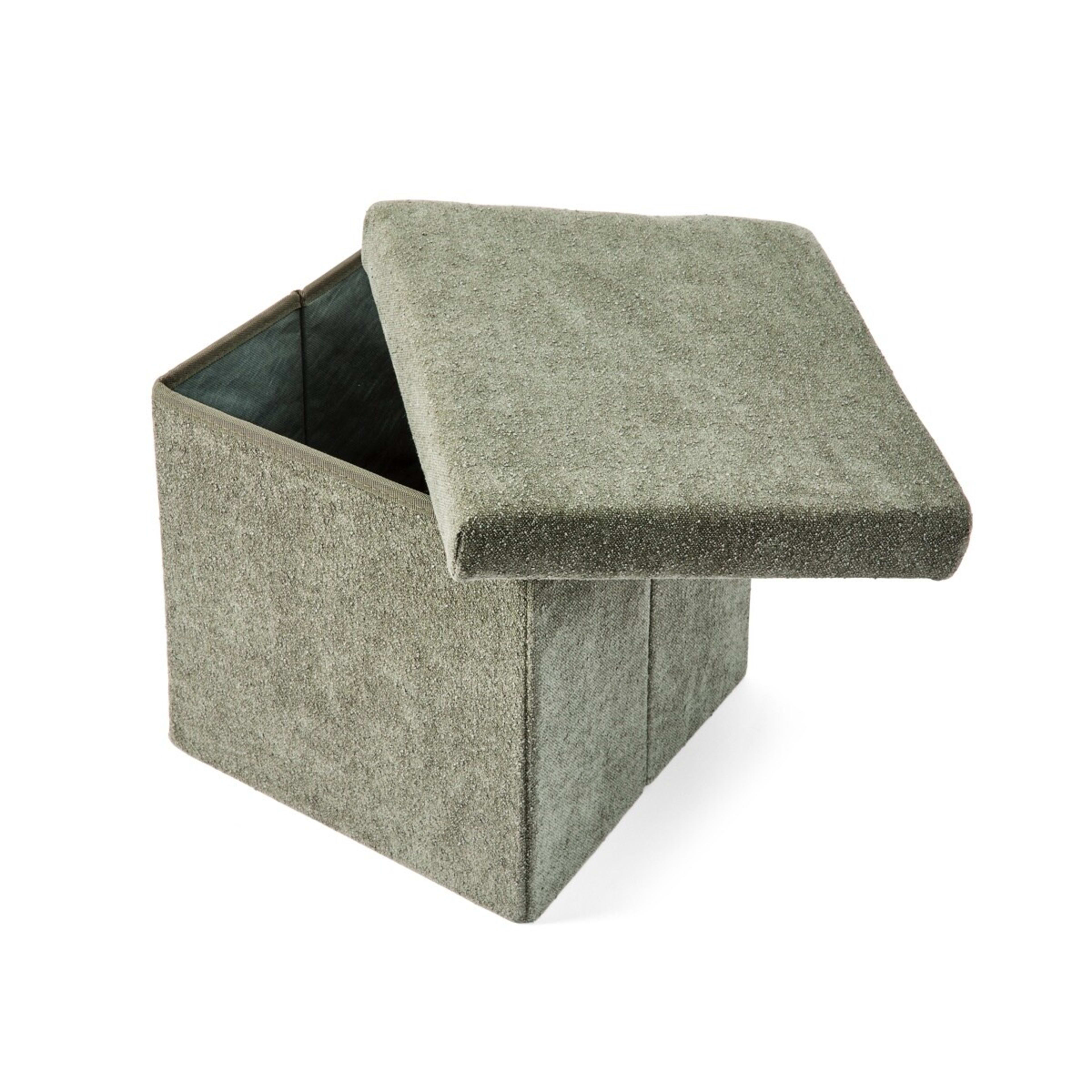4 Square Storage Ottoman - Green, 4 of 9