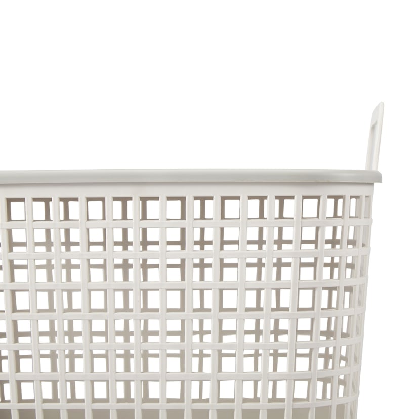 Square Plastic Basket with Lid Large, Grey Kmart