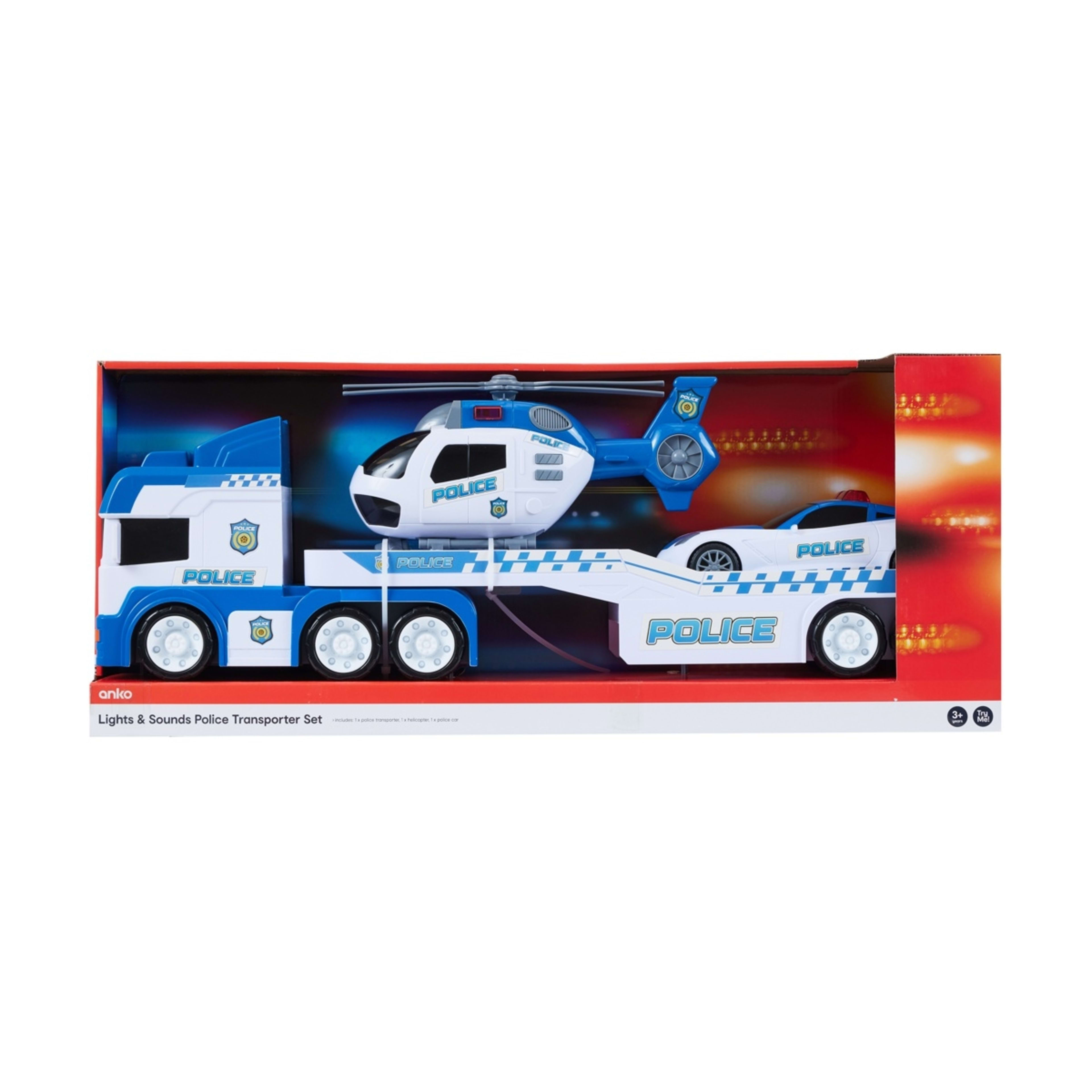 1 Lights & Sounds Police Transporter Set