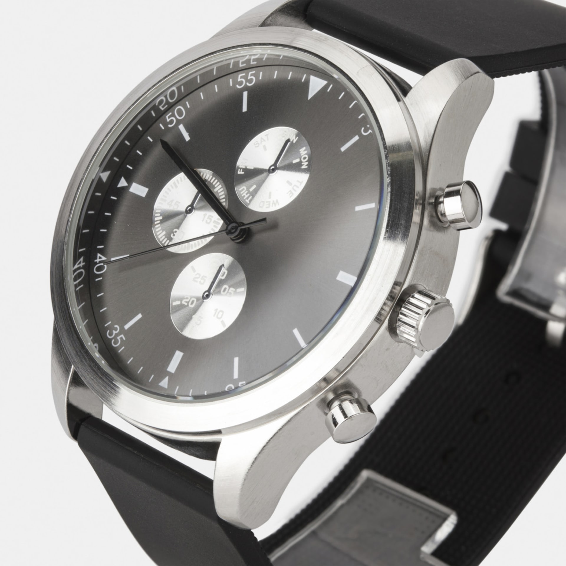 Chronograph Look Silicone Band Analogue Watch Kmart