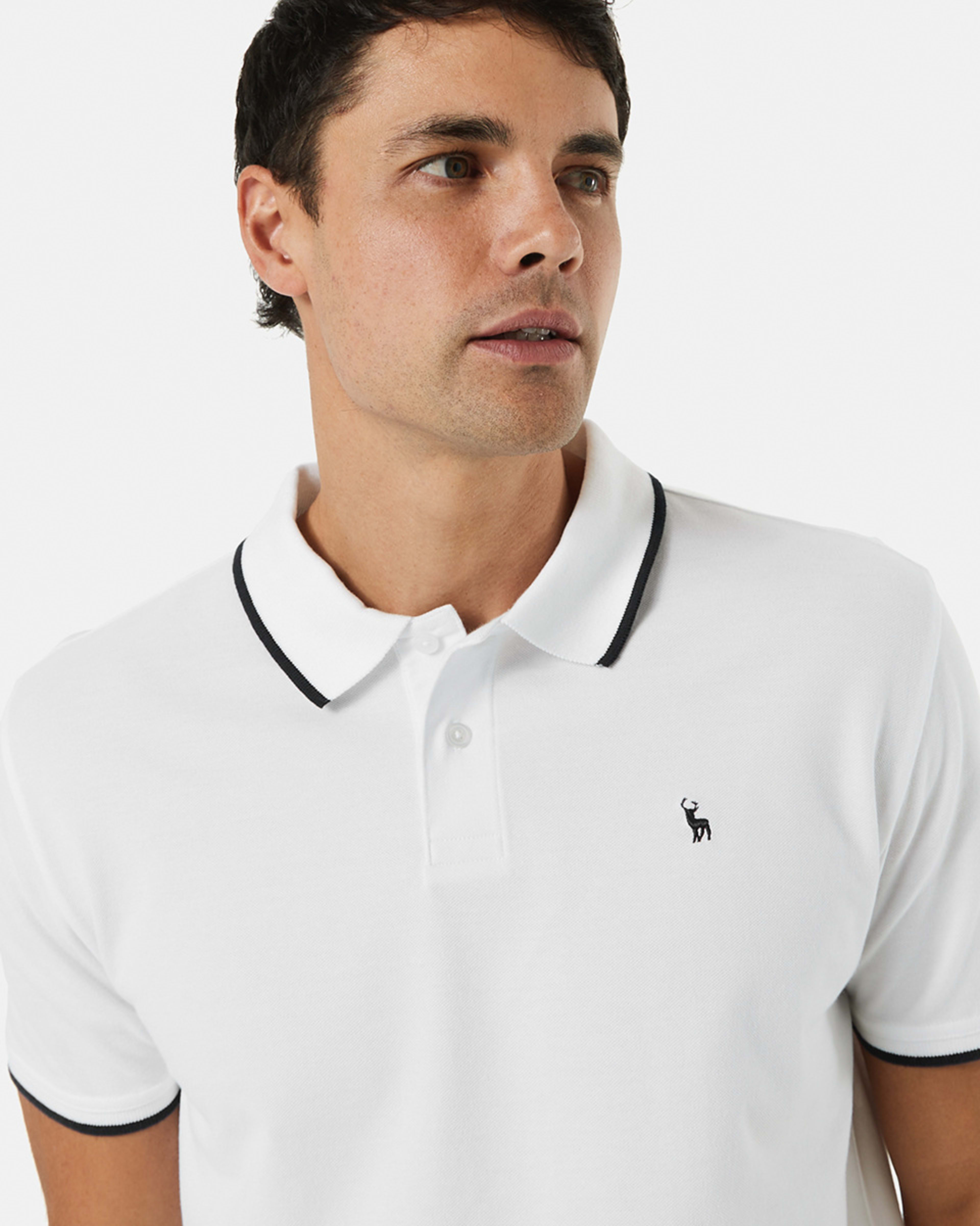 Tipped Pique Polo Shirt Kmart