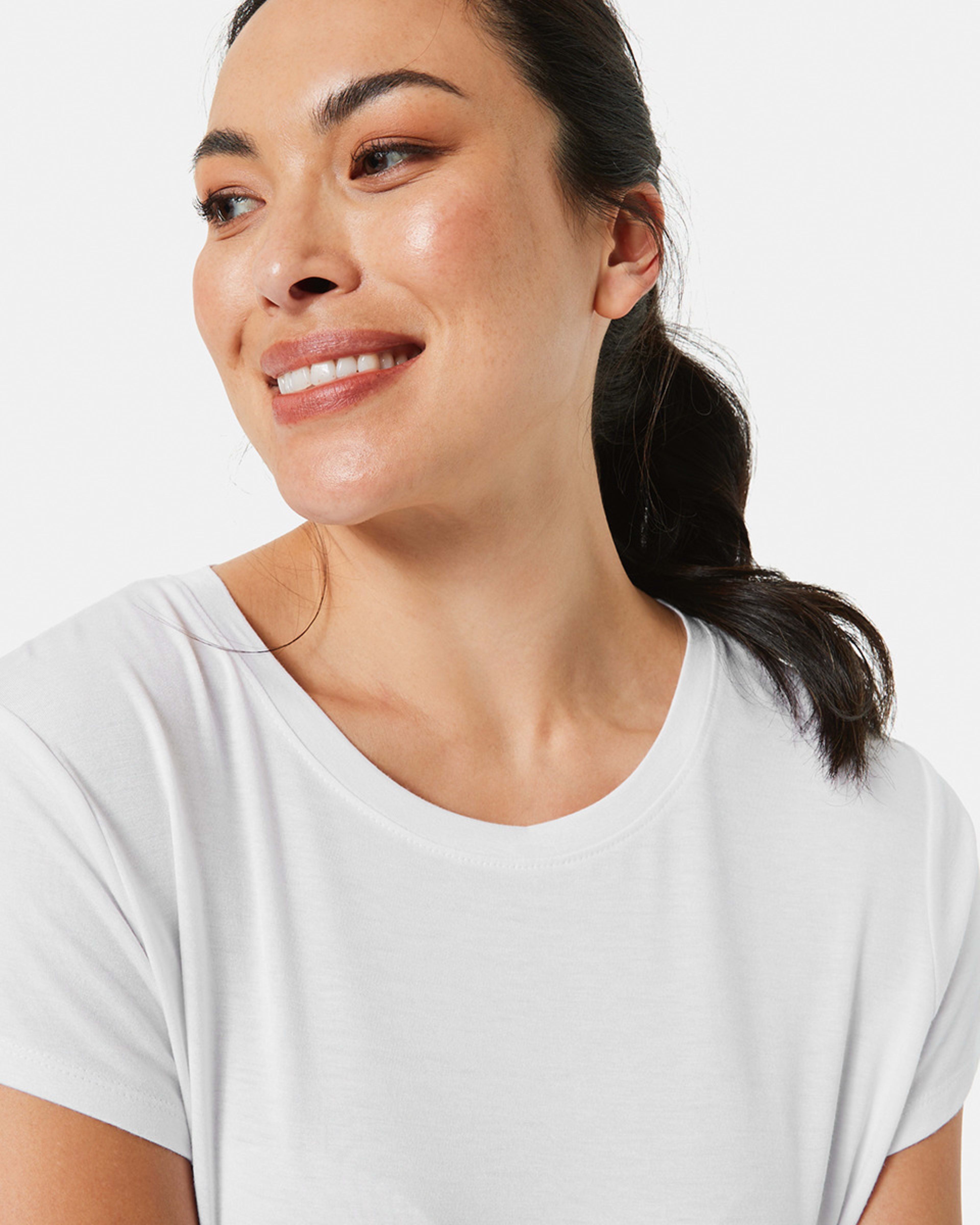 4 Active Womens Short Sleeve Mesh T-shirt WHITE, 4 of 5