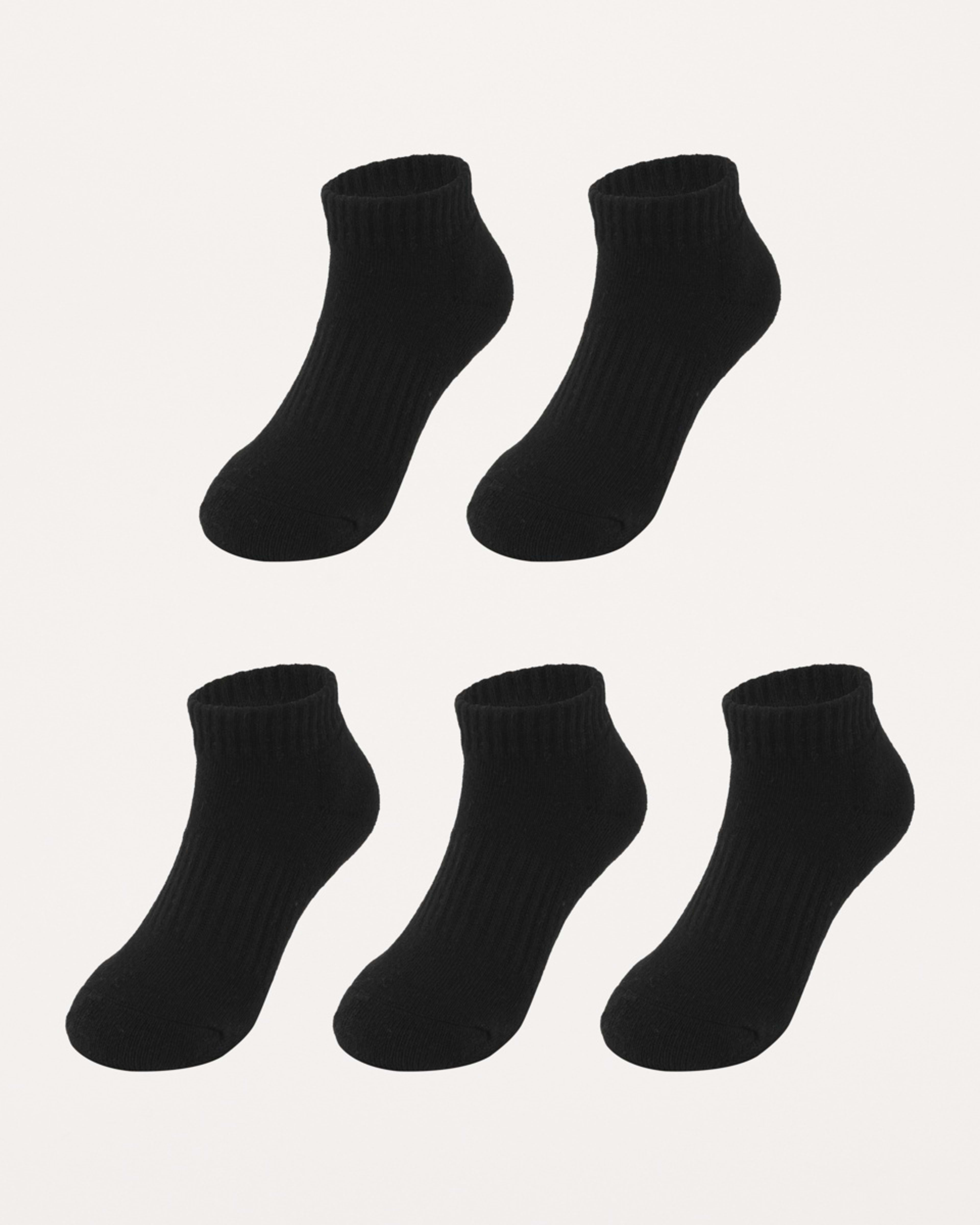 1 5 Pack Ultimate School Low Cut Socks BLACK