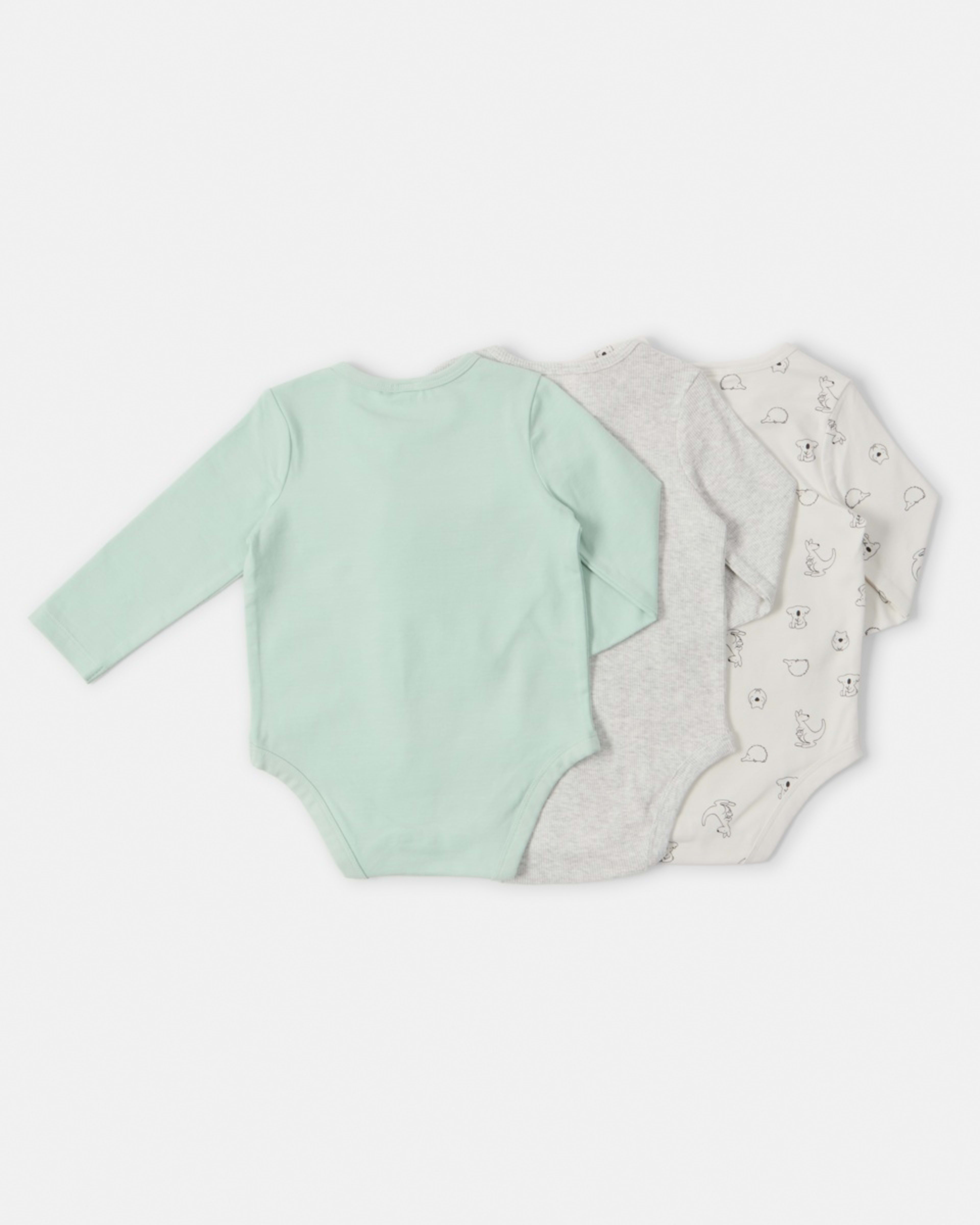 2 3 Pack Bodysuits Grn Koala, 2 of 8