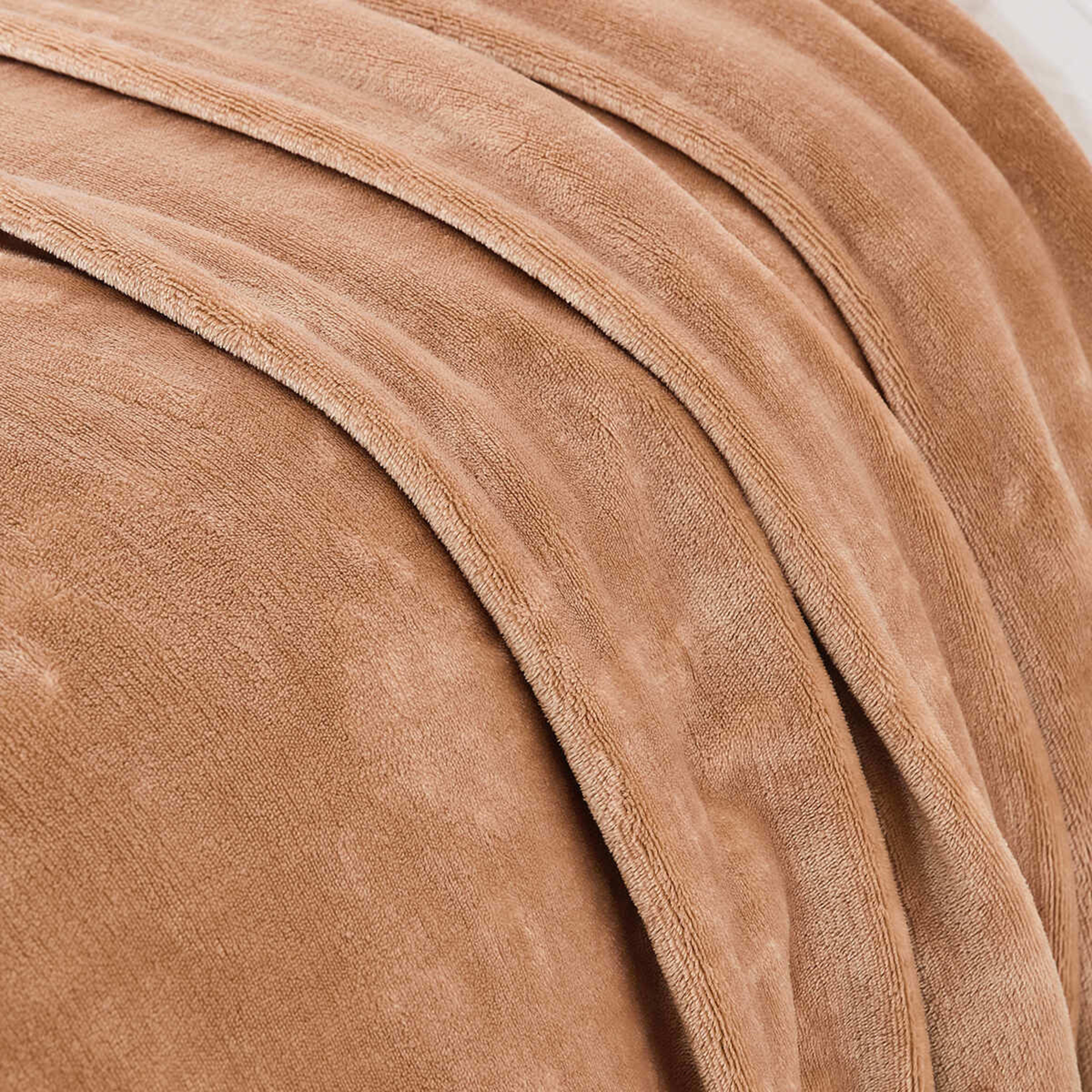 5 Sherpa Reverse Blanket - Double/Queen Bed, Praline, 5 of 7