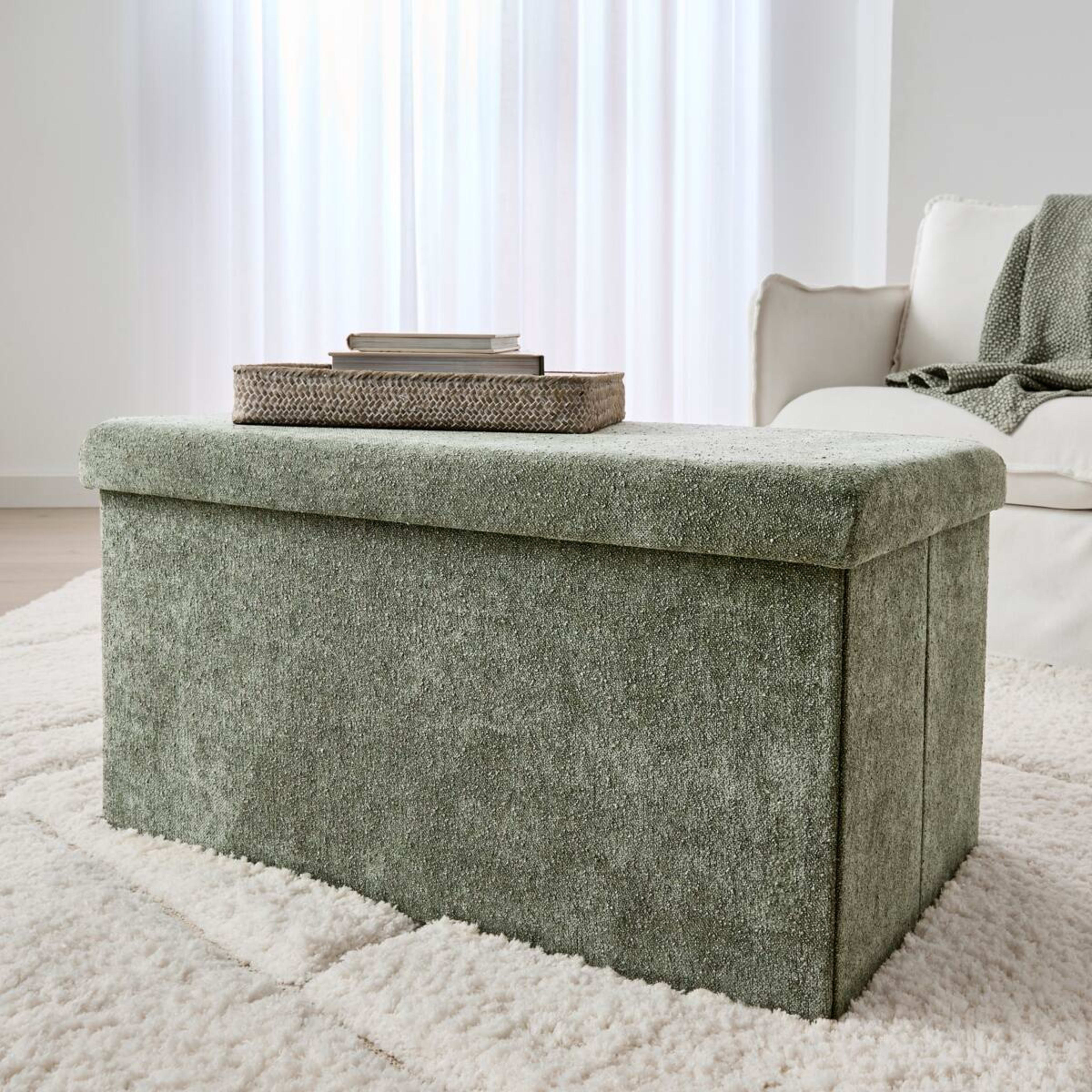 1 Ottoman Storage Bench - Green, 1 of 9