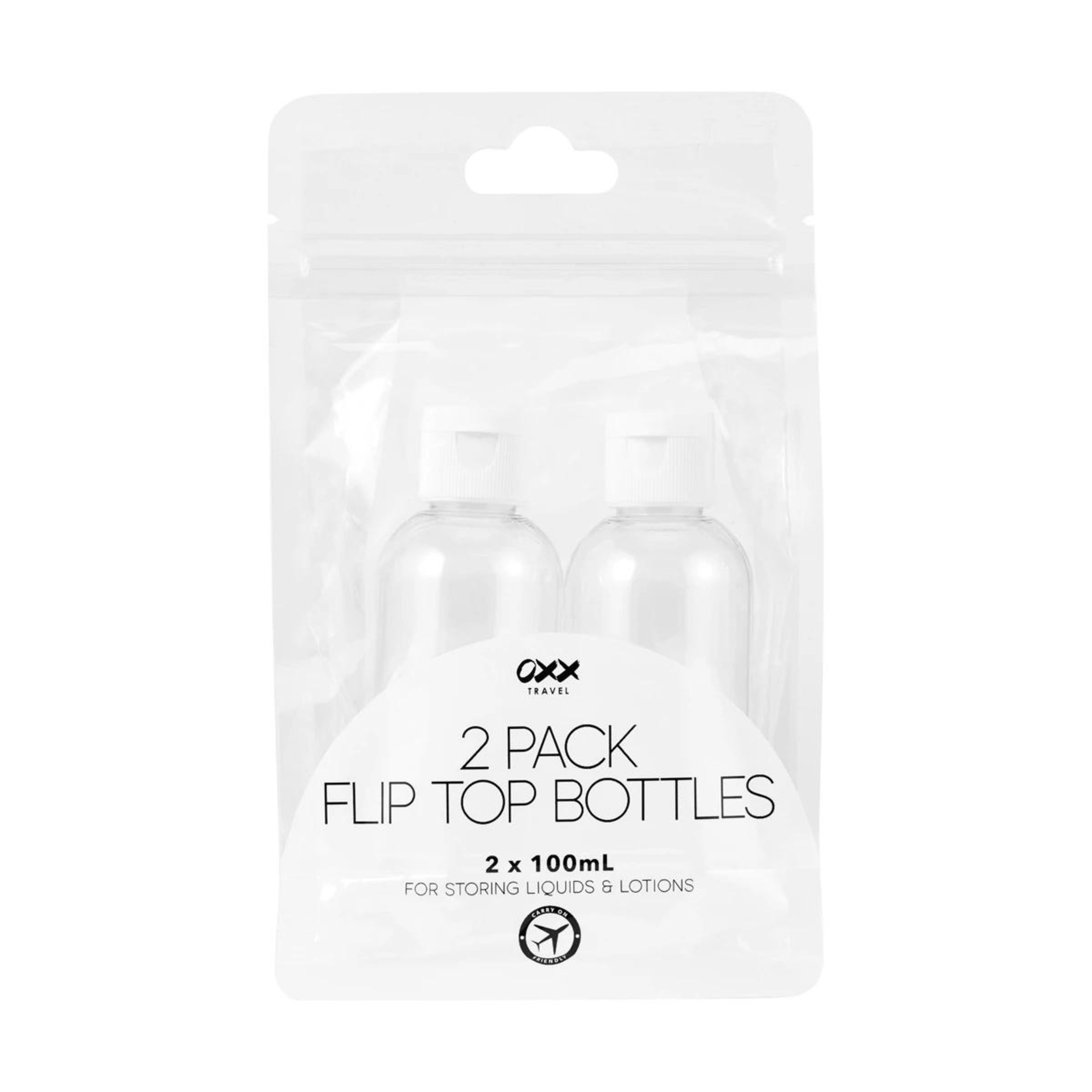 1 2 Pack Travel Solutions Flip Top Bottles, 1 of 9
