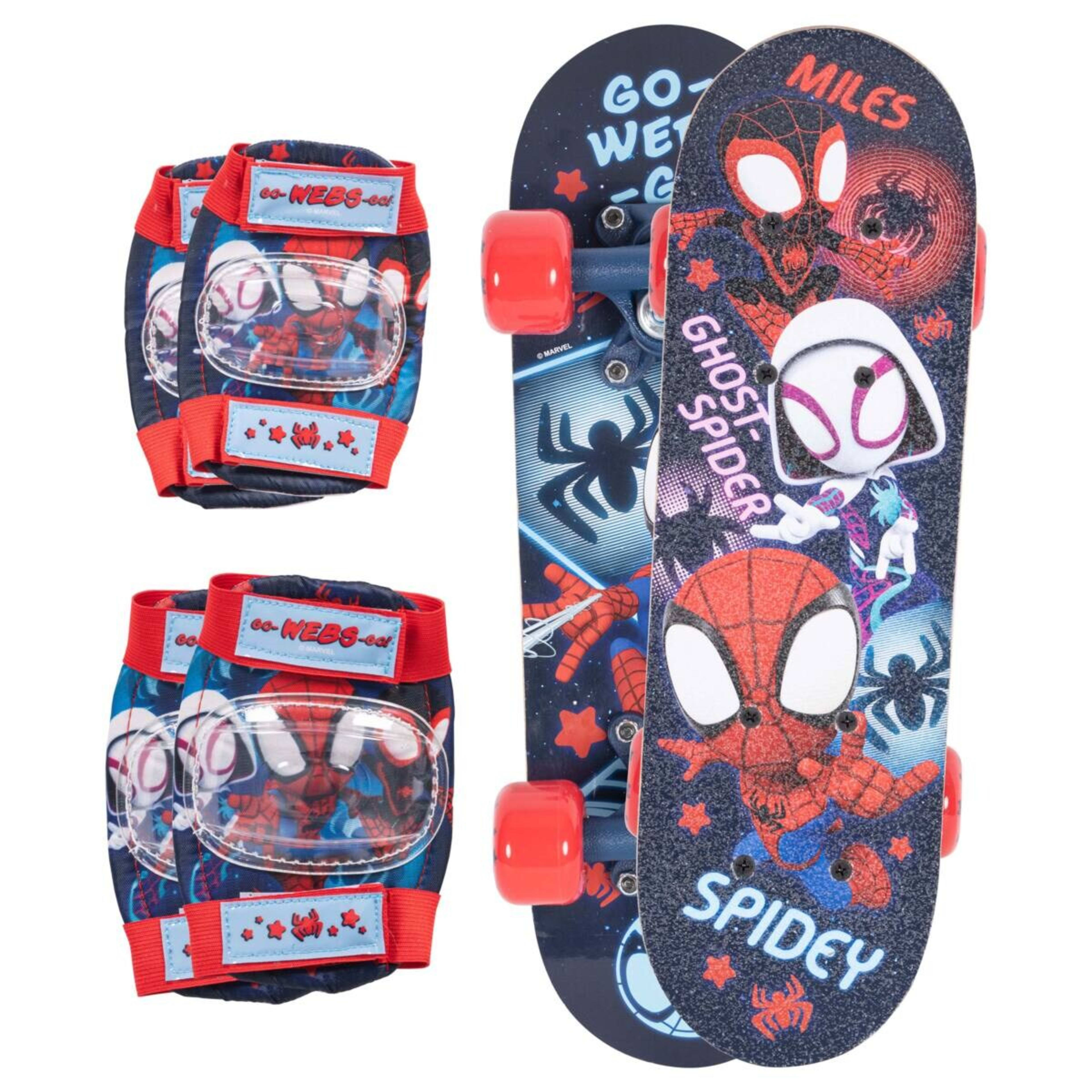 1 Disney Junior Marvel Spidey and His Amazing Friends Skateboard Combo Set