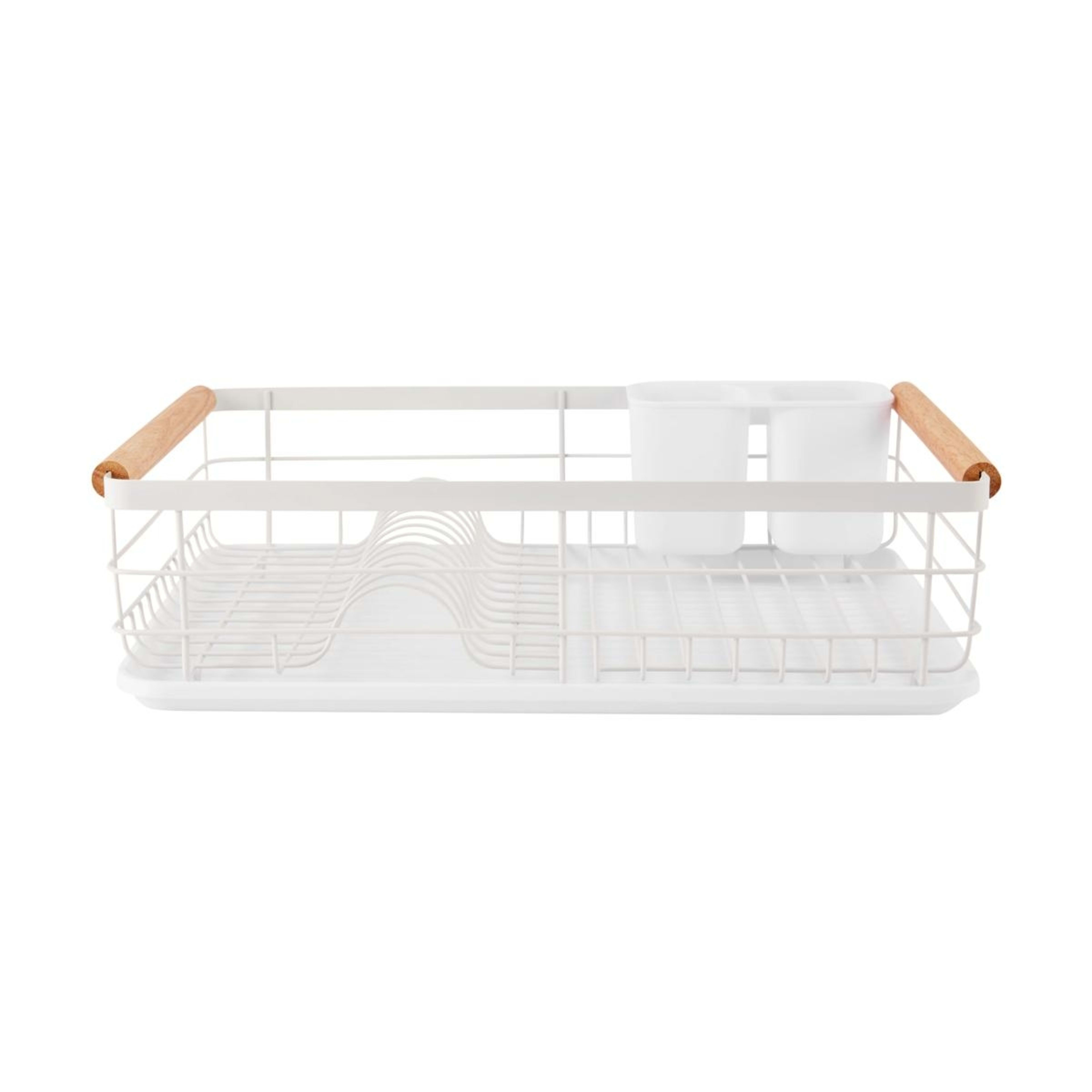 2 White Wooden Handle Dish Rack, 2 of 6