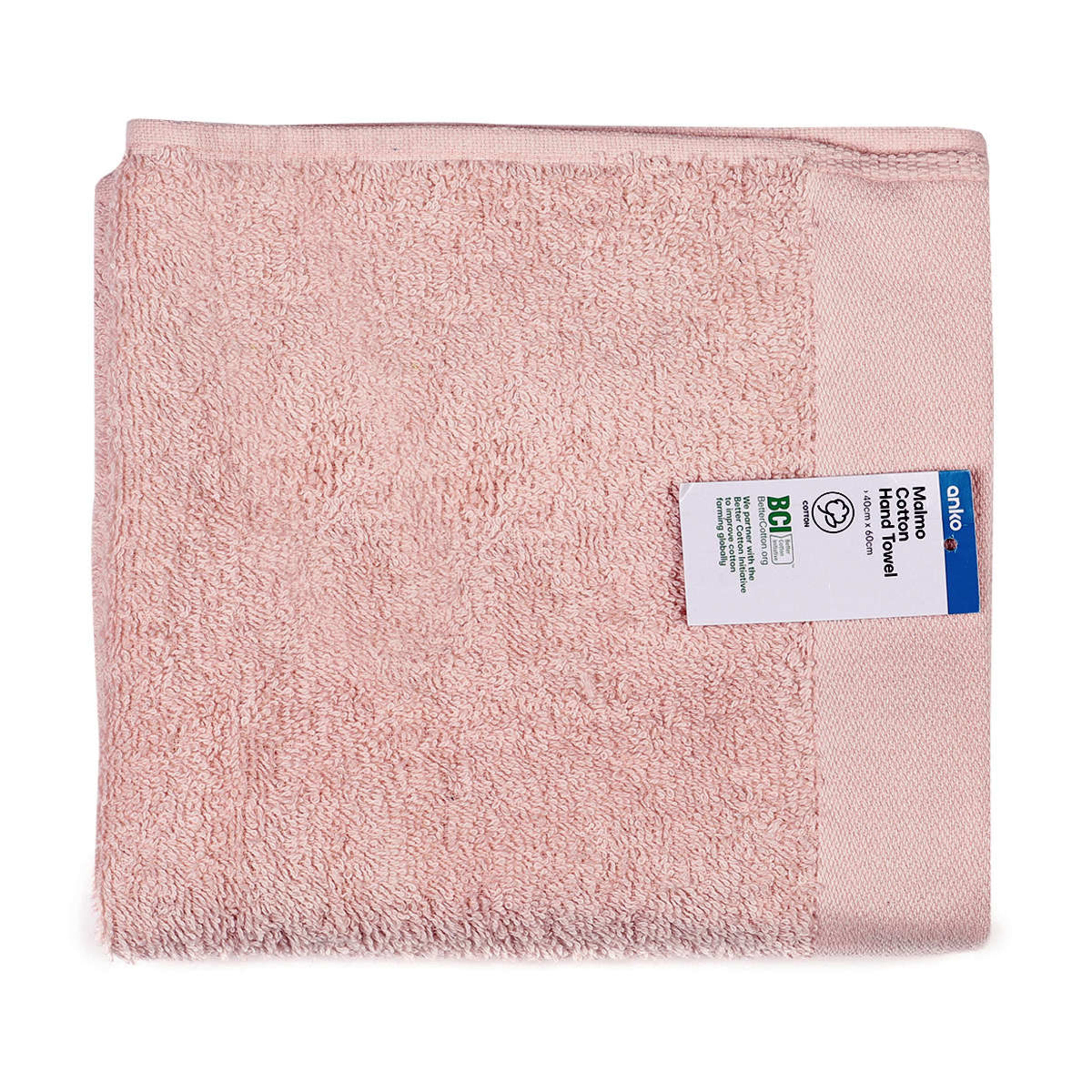 Malmo Cotton Hand Towel Pale Pink Kmart