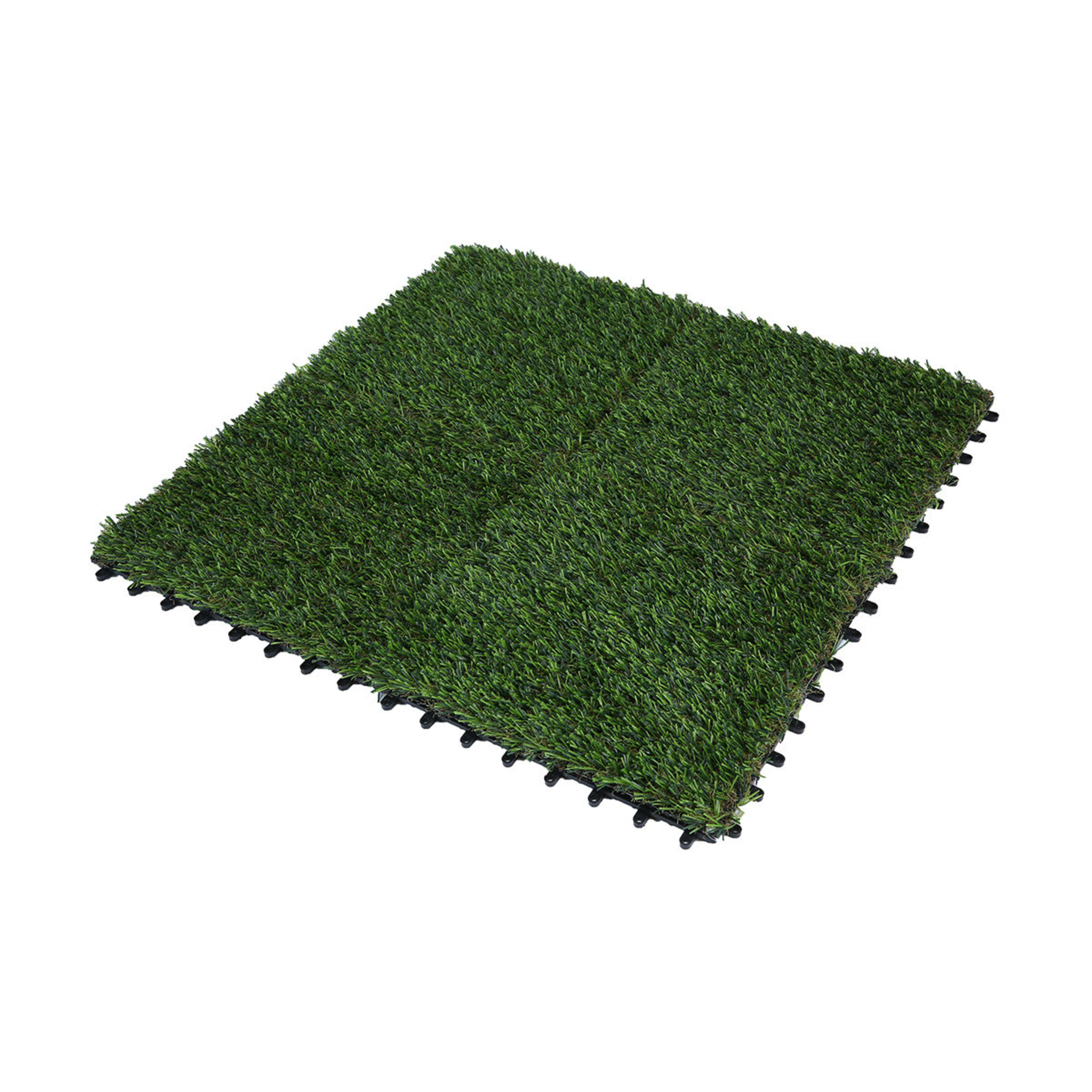 3 4 Pack Faux Grass Tiles, 3 of 5
